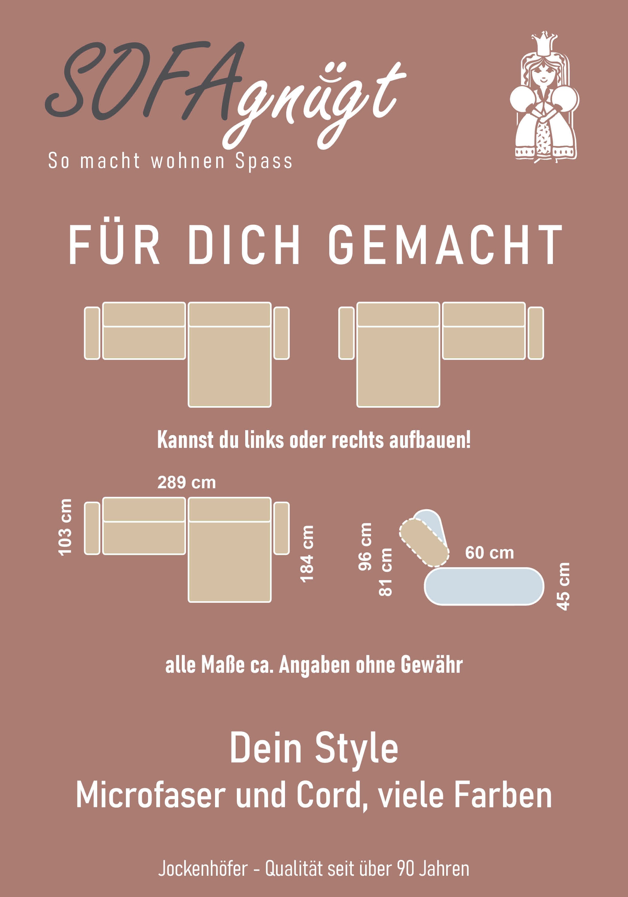 Jockenhöfer Gruppe Ecksofa »Double One L-Form«, mit 2x 120cm breiten, elektromotorischen Relaxfunktionen