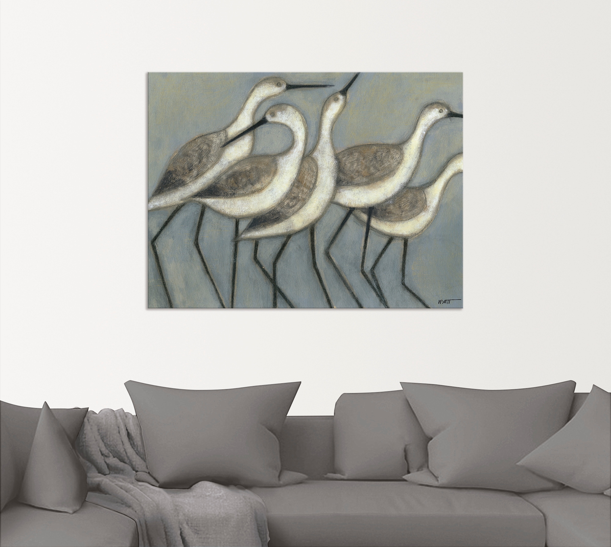 Artland Alu-Dibond-Druck »Küstenvögel II« Vögel 1 Stk. tlg. für Innen- und Außenbereich geeignet, Outdoorbild