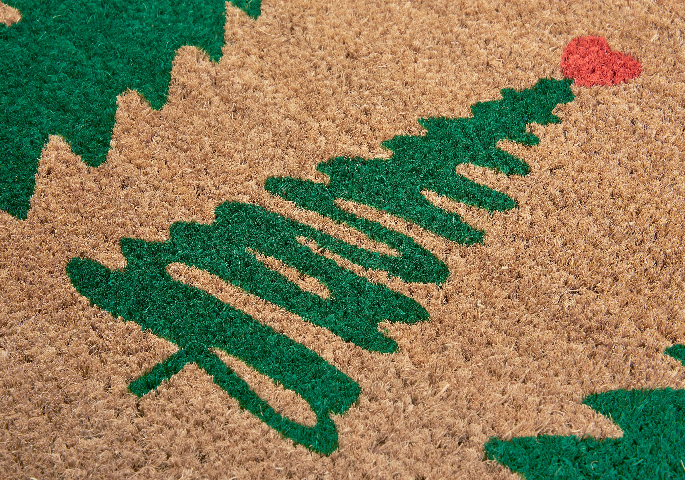 HANSE Home Fußmatte »Mix Mats Kokos Decorated Pine Trees«, rechteckig, Weihnachten, Schmutzfangmatte, Outdoor, Rutschfest, Innen, Kokosmatte