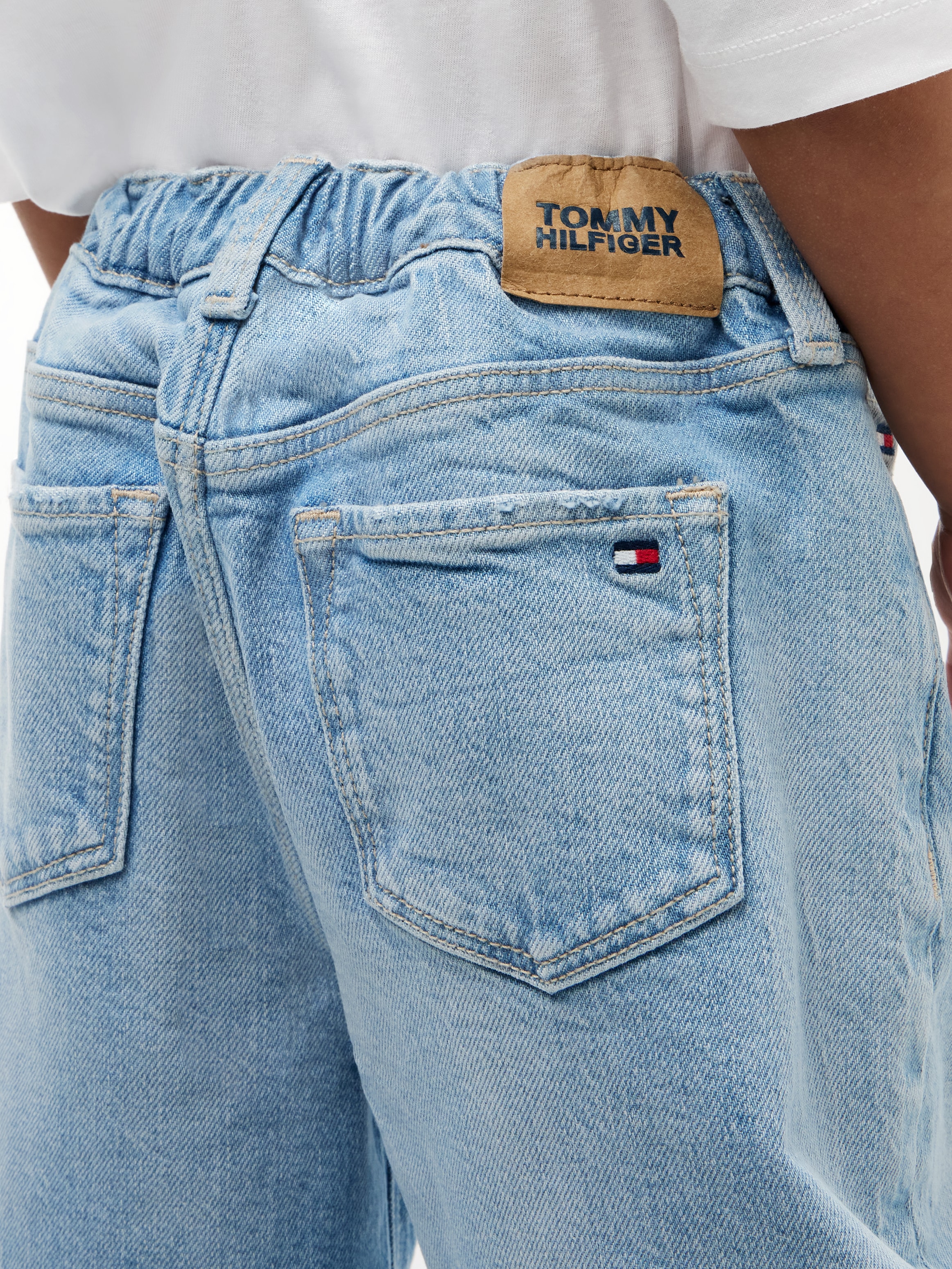 Tommy Hilfiger Weite Jeans Weites Bein, bequeme Passform für Babys & Kinder