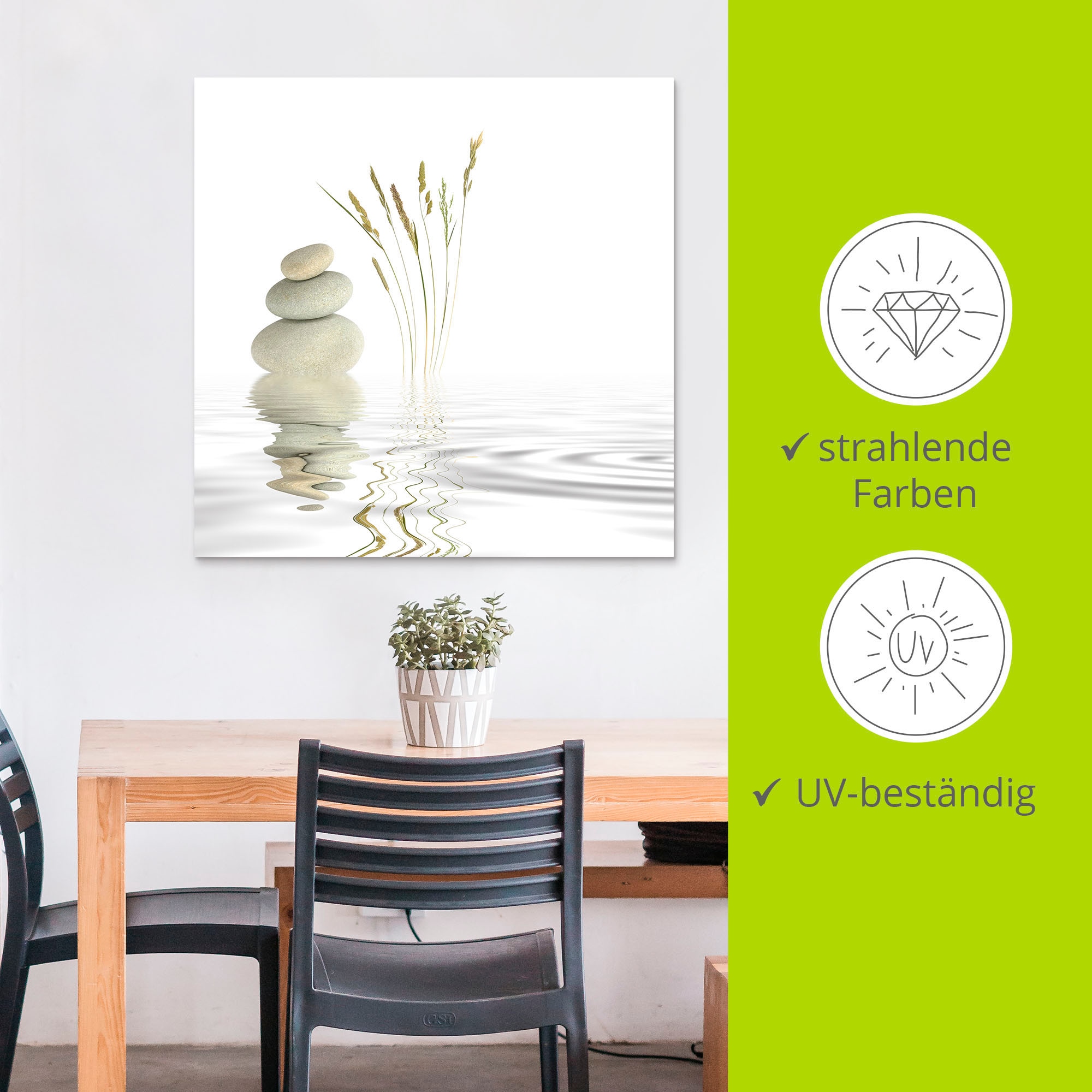 Artland Wandbild »Zen Friede«, Zen, (1 St.), als Alubild, Outdoorbild, Leinwandbild, Poster, Wandaufkleber