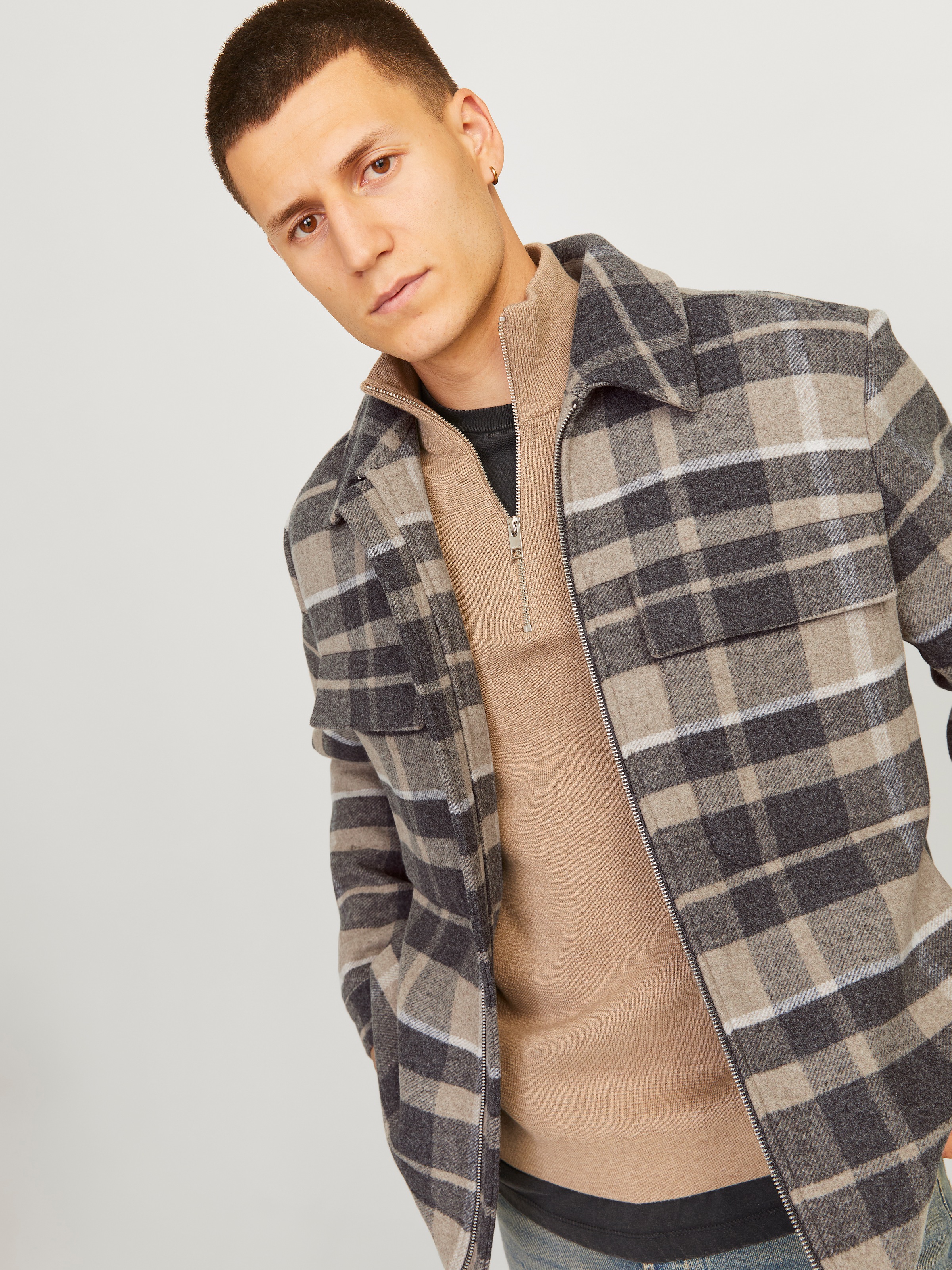 Jack & Jones Wolljacke »JPRCCRUSSEL WOOL BLEND JACKET SN«, ohne Kapuze