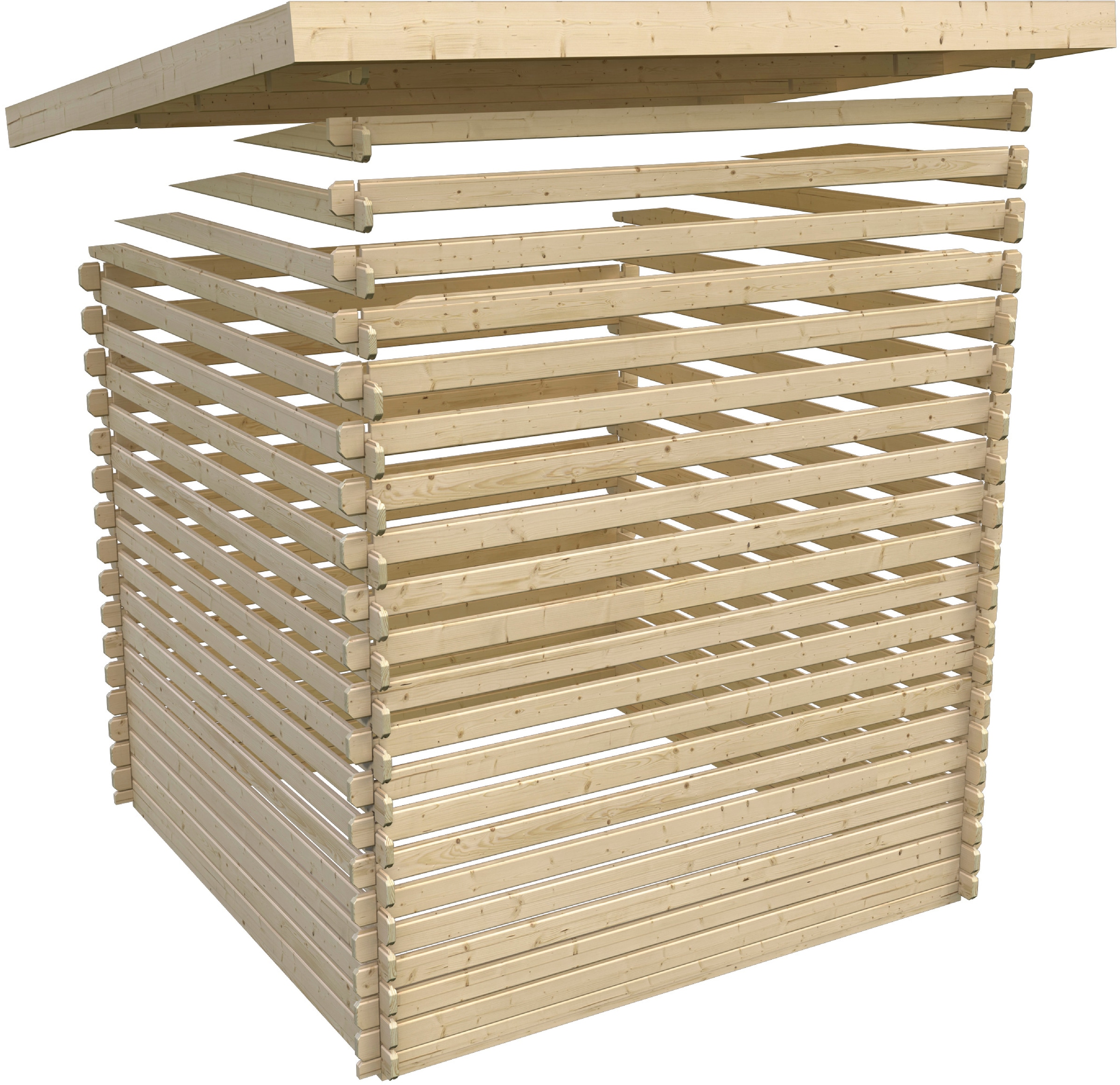 Karibu Gartenhaus »"Luma 5" SET« naturbelassen oder anthrazit