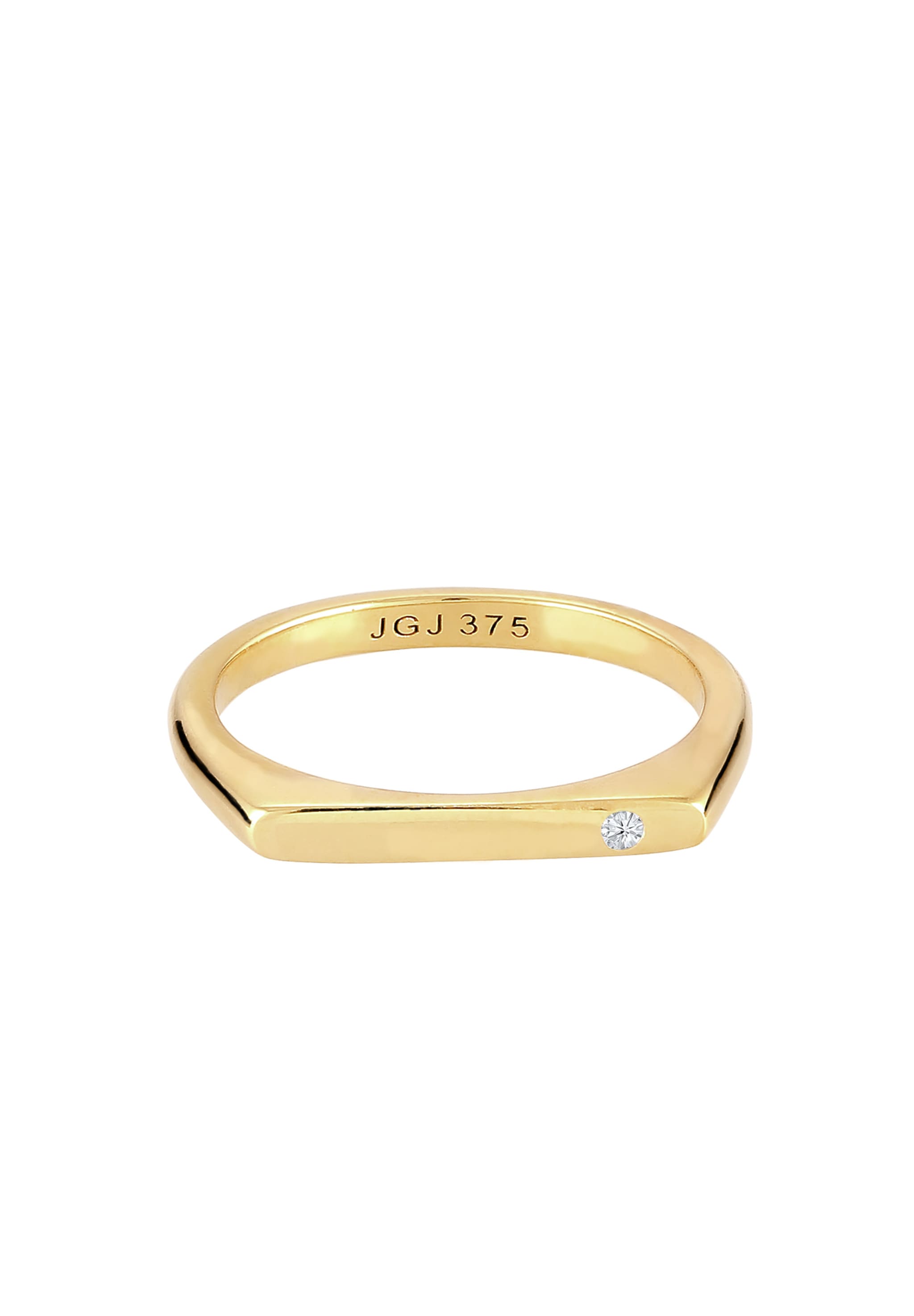 Elli DIAMONDS Silberring »Ring Laborgezüchteter Diamant Weiß Brilliant Cut (0.02 ct) 375 Gelbgold«