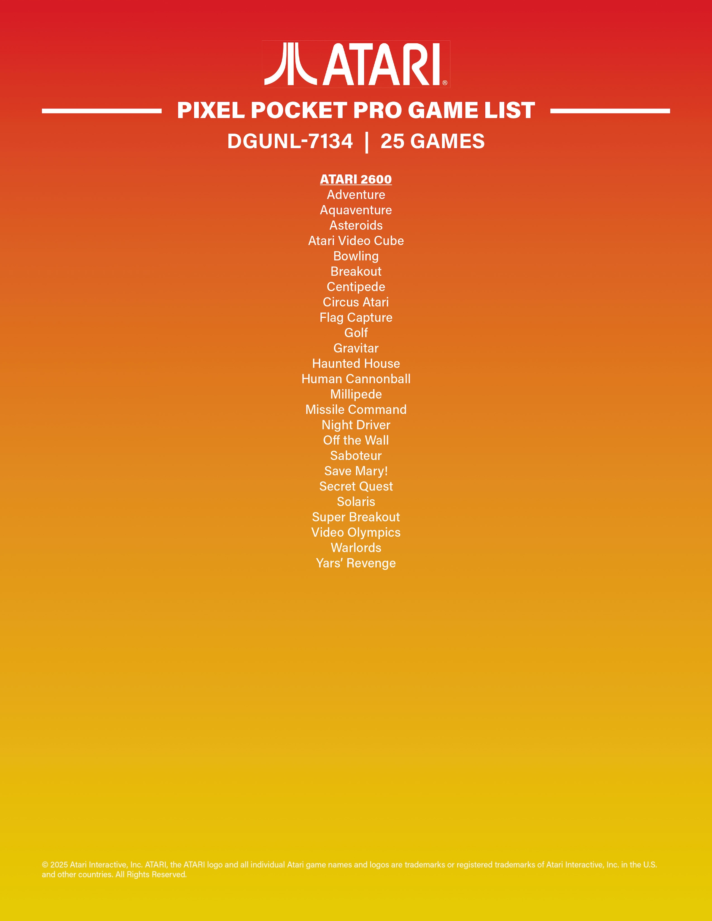 MYARCADE Retro Konsole »Pixel Pocket Pro Atari«