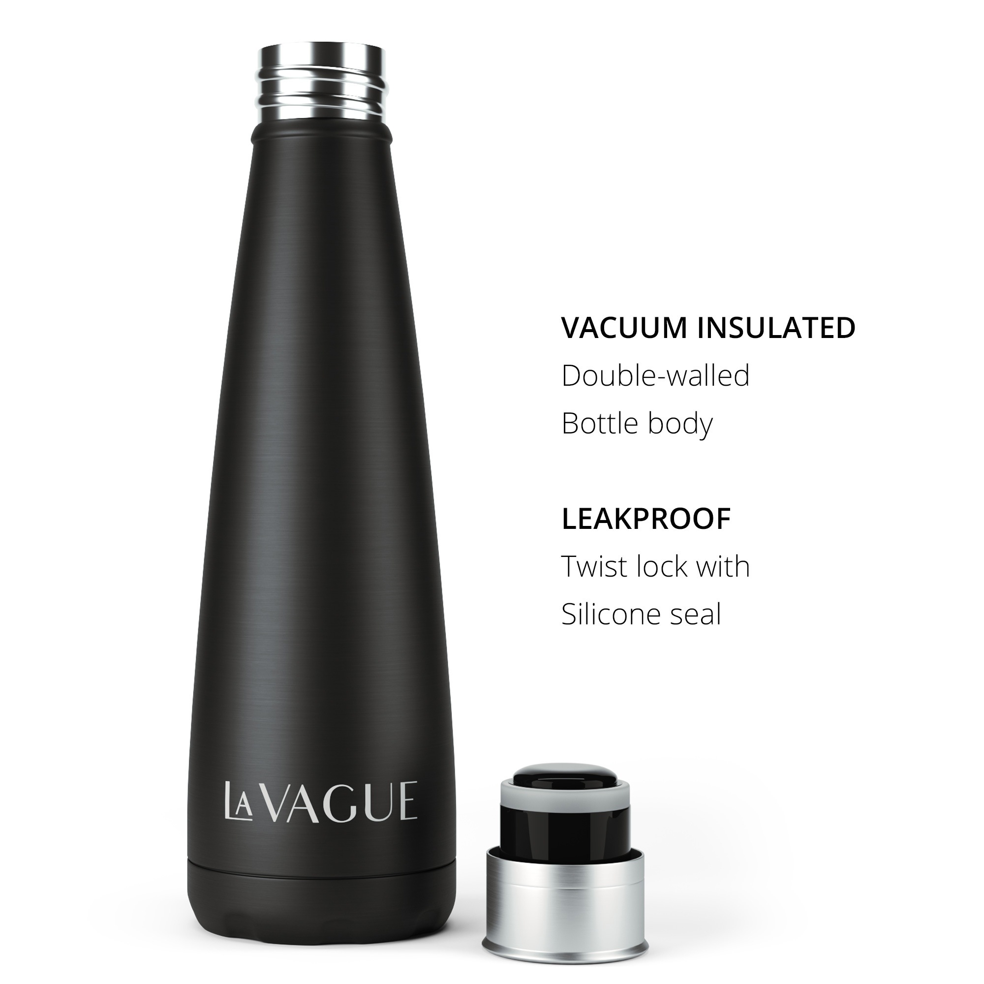 LA VAGUE Isolierflasche »Edelstahl-Isolierflasche GRAVITY«