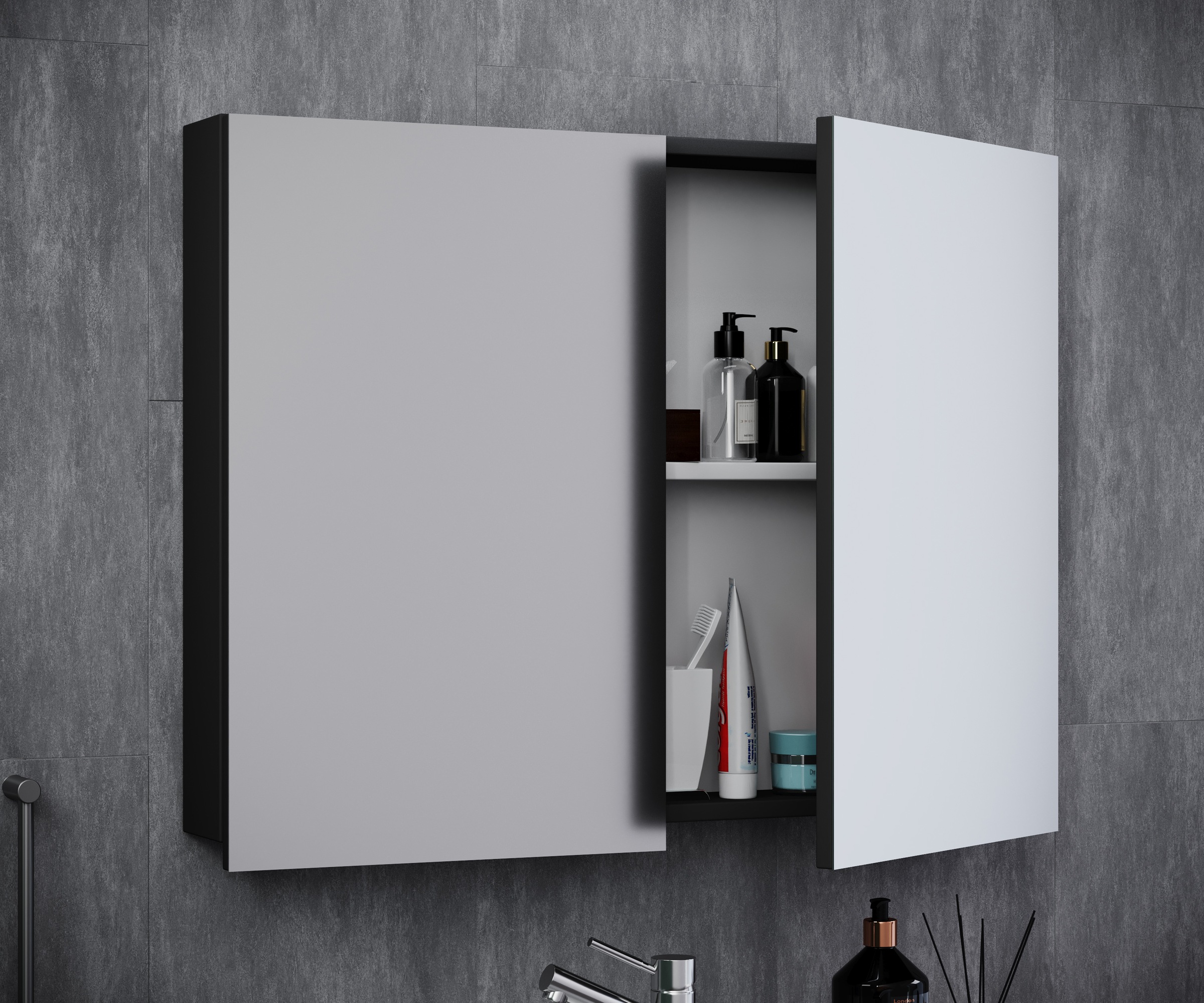 VCM Badspiegel »Spiegelschrank Spiegel Badezimmer Badinos 60x80 cm«