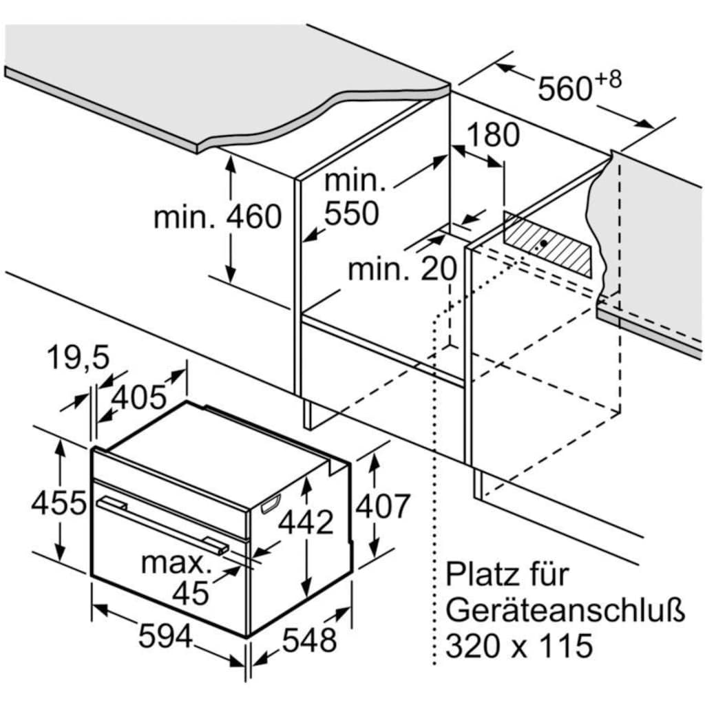 SIEMENS Einbaubackofen »CB634GBS3«, iQ700, CB634GBS3, ecoClean