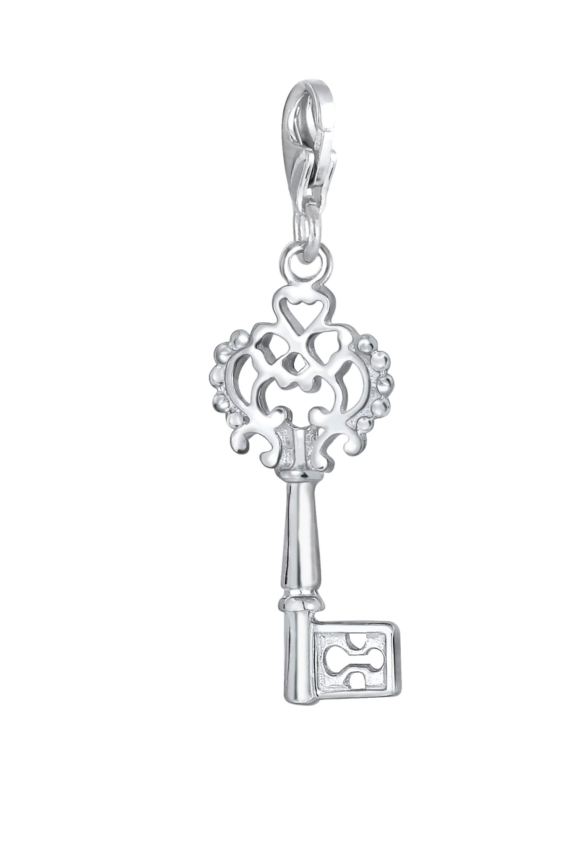 Nenalina Charm-Einhänger »Charm Anhänger Schlüssel Symbol Ornament 925 Silber«