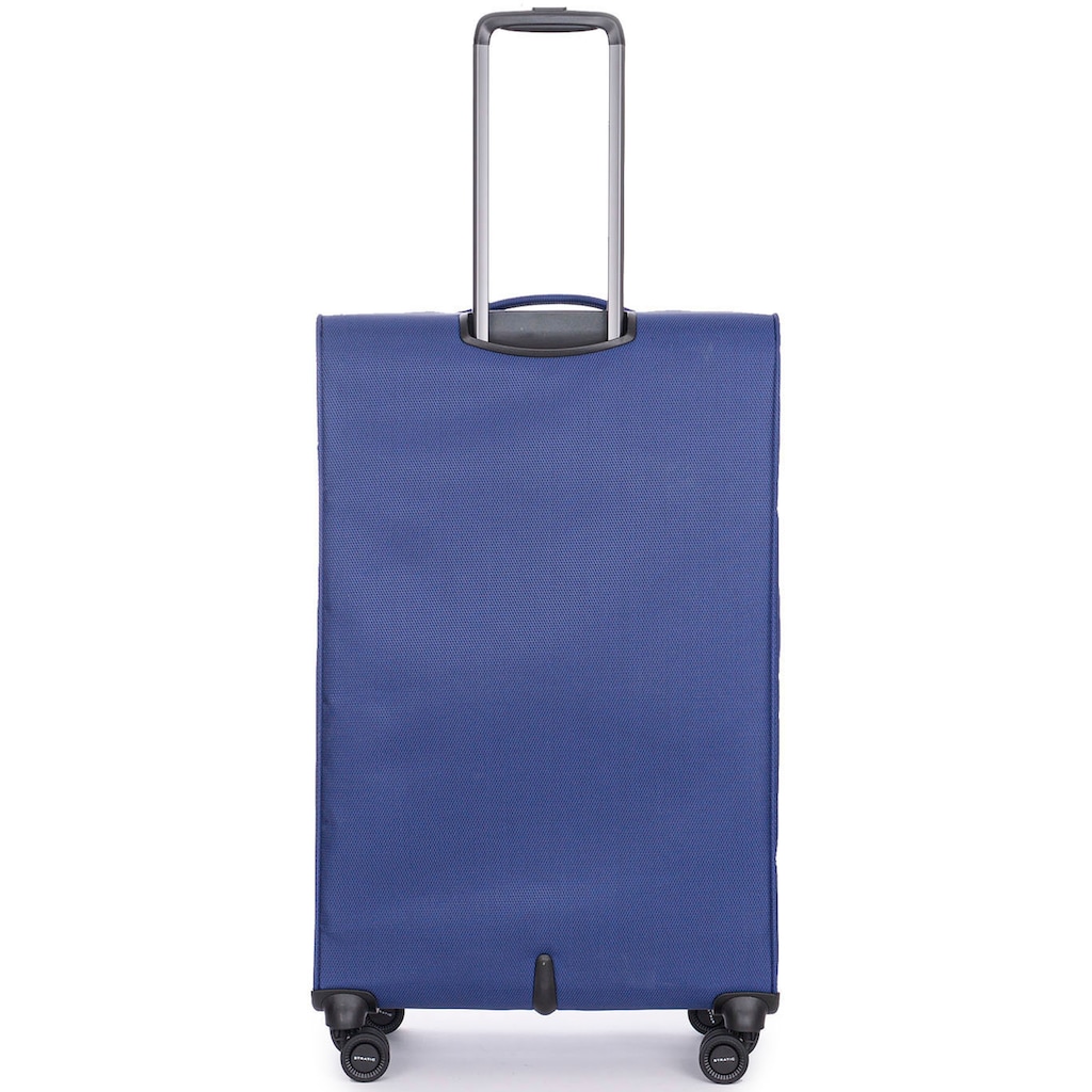 Stratic Weichgepäck-Trolley »Stratic Light + L, dark blue«, 4 Rollen, Reisekoffer großer Koffer Aufgabegepäck TSA-Zahlenschloss