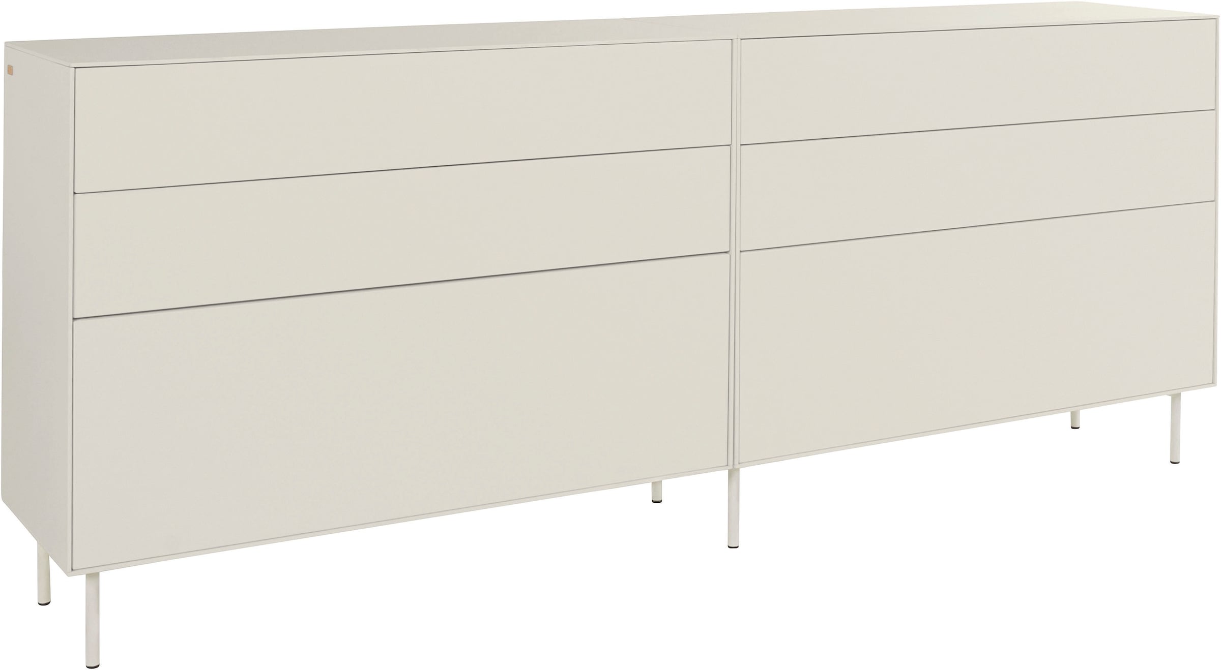 LeGer Home by Lena Gercke Sideboard »Essentials«, (2 St.), Breite: 224cm, MDF lackiert, Push-to-open-Funktion
