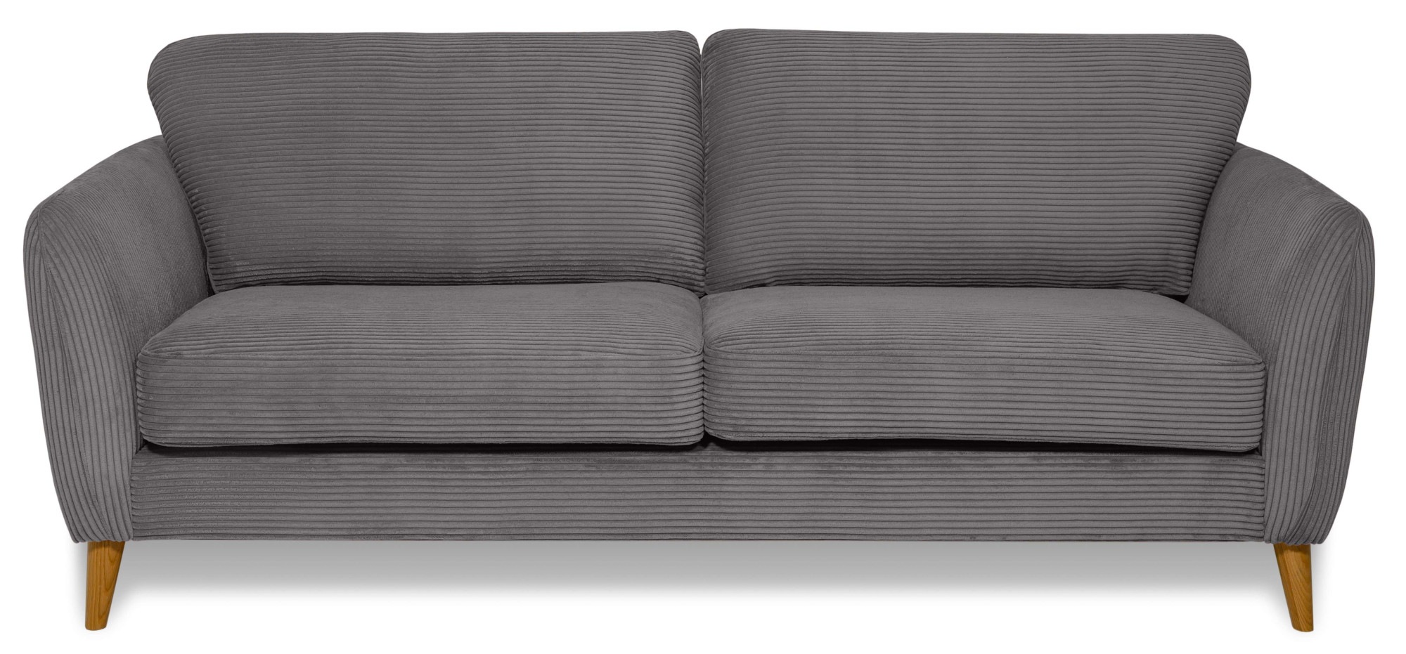 Home affaire 2-Sitzer »MARSEILLE Kompaktsofa 170 cm, Cord, Flachgewebe, Struktur, Webstoff« Massivholzbeine Eiche, Landhausstil, Wellenunterfederung