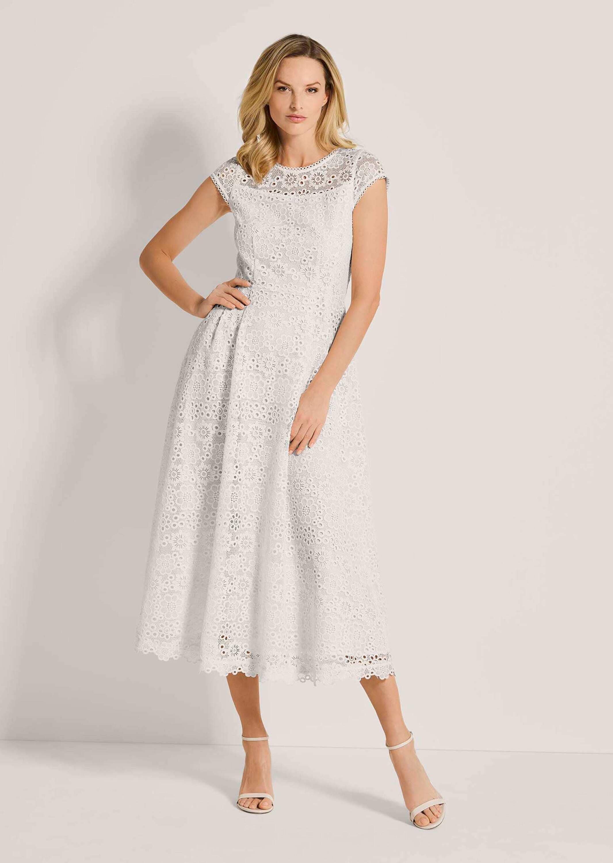 MADELEINE Midikleid »Spitzenkleid Romantisches Festtagskleid mit Spitzenborte«