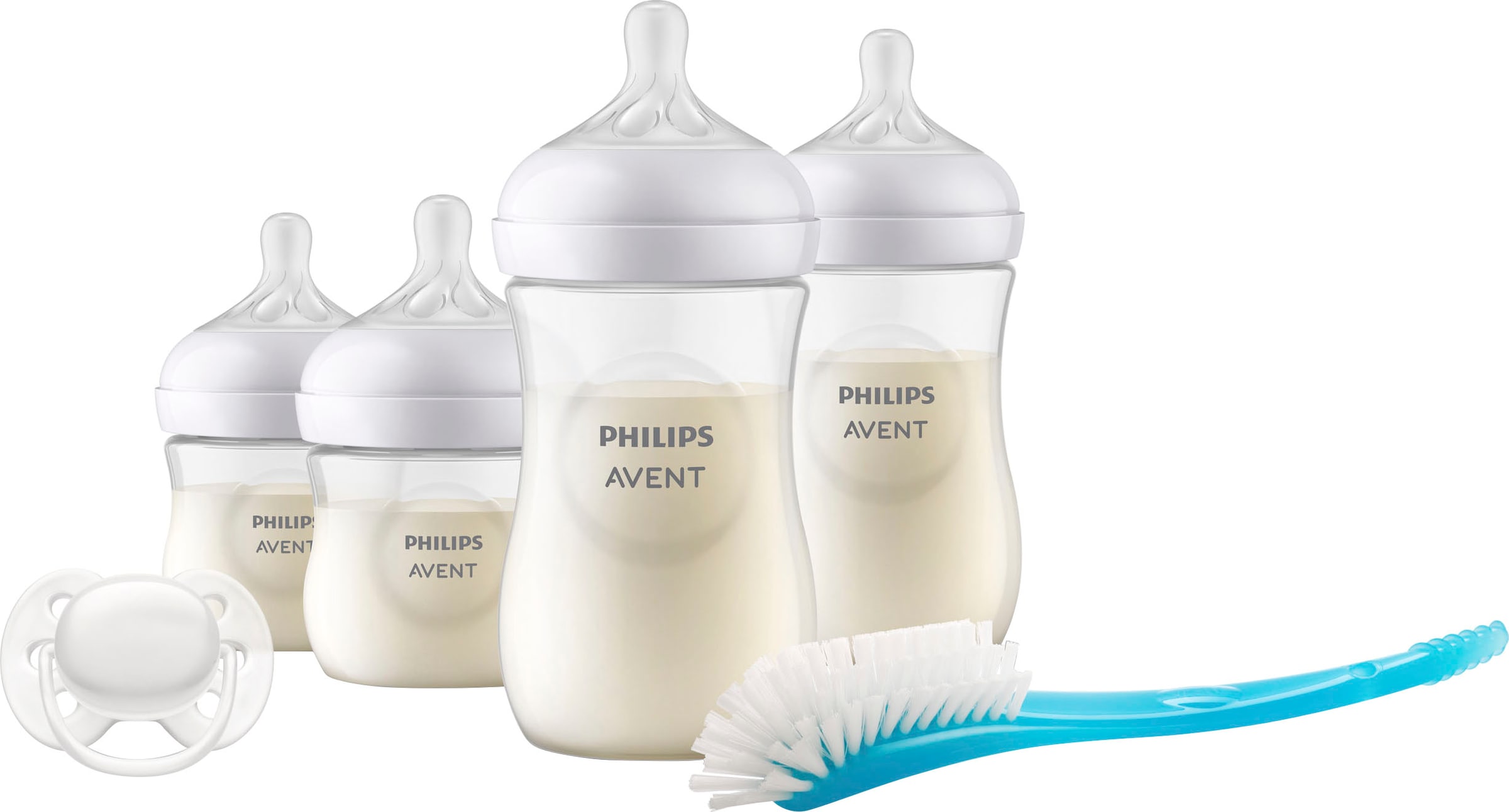 Philips AVENT Babyflasche soft Flaschen, für Starter-Set bei SCD838/11«, ultra Flaschenbürste 4 Response Neugeborene »Natural und ♕ Schnuller