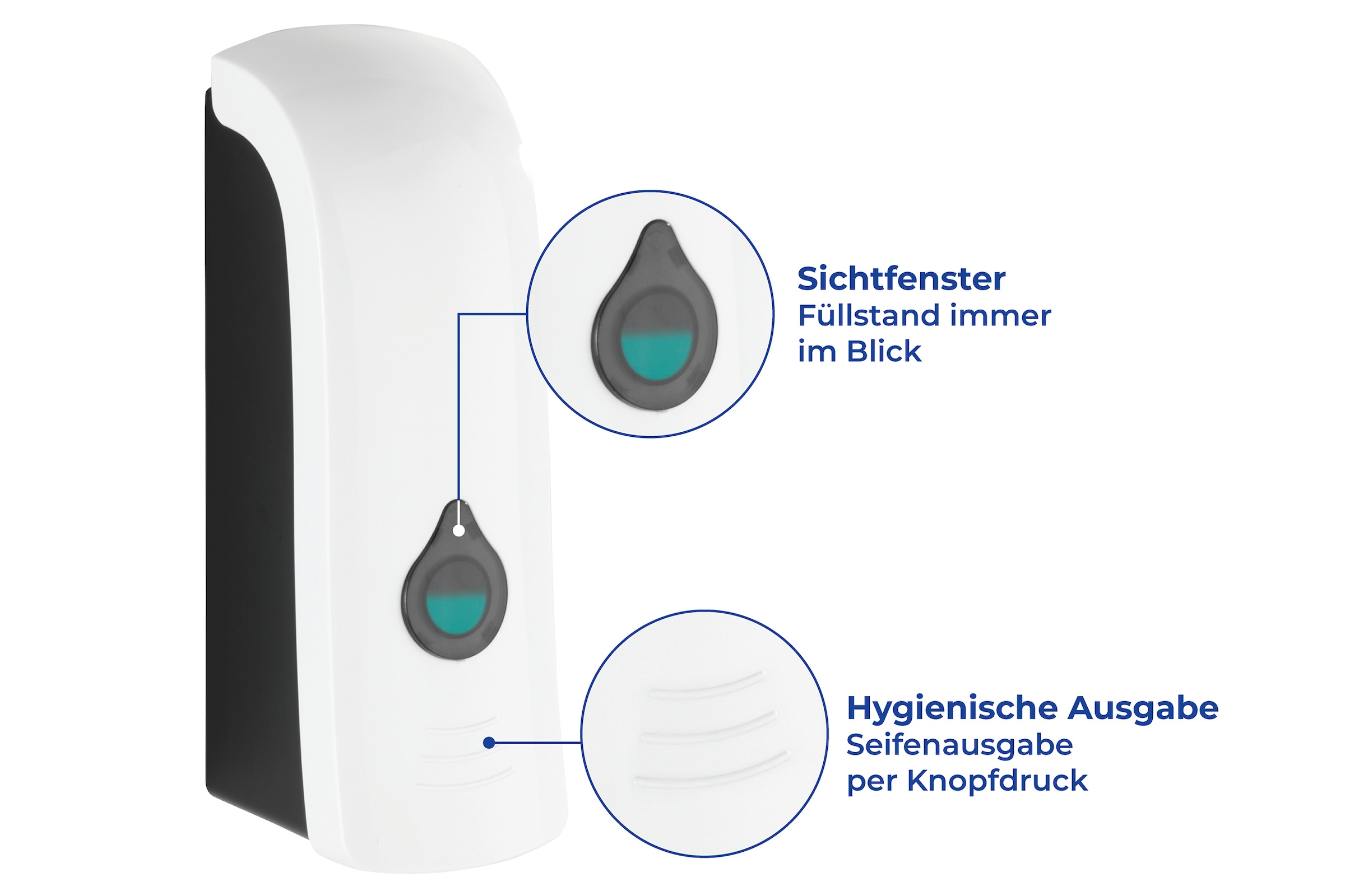 WENKO Desinfektionsmittelspender »Ranera S«, (1 tlg.), Weiß, Füllmenge: 280 ml