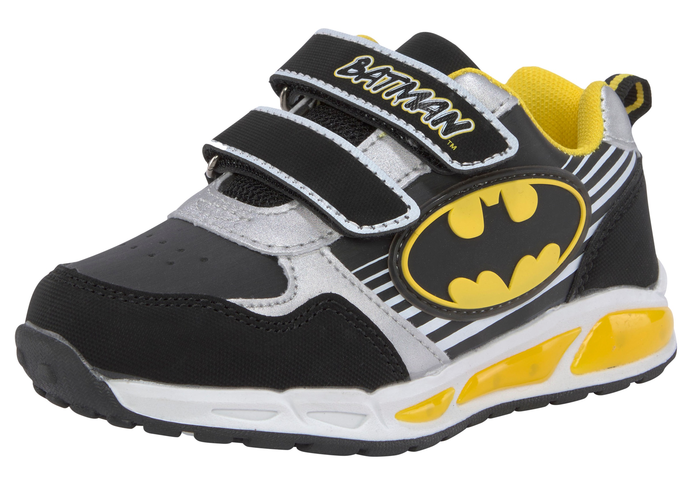 Disney Sneaker bei mit ♕ der Blinkfunktion und Klettverschluss Sohle in cooler »Batman«