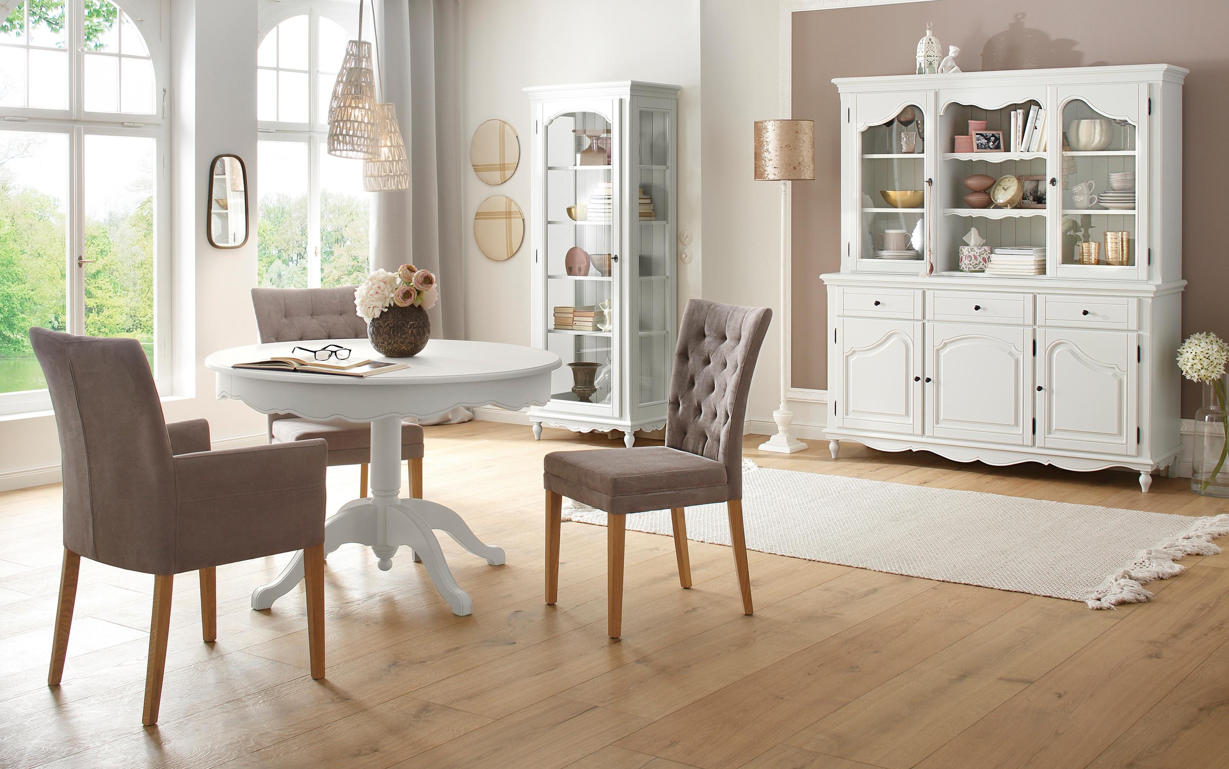 Home affaire Esszimmerstuhl »Colorado BESTSELLER Polsterstuhl«, (Set), 2 St., Luxus-Microfaser, Beine in eiche oder nussbaum. Im 2er, 4er oder 6er-Set