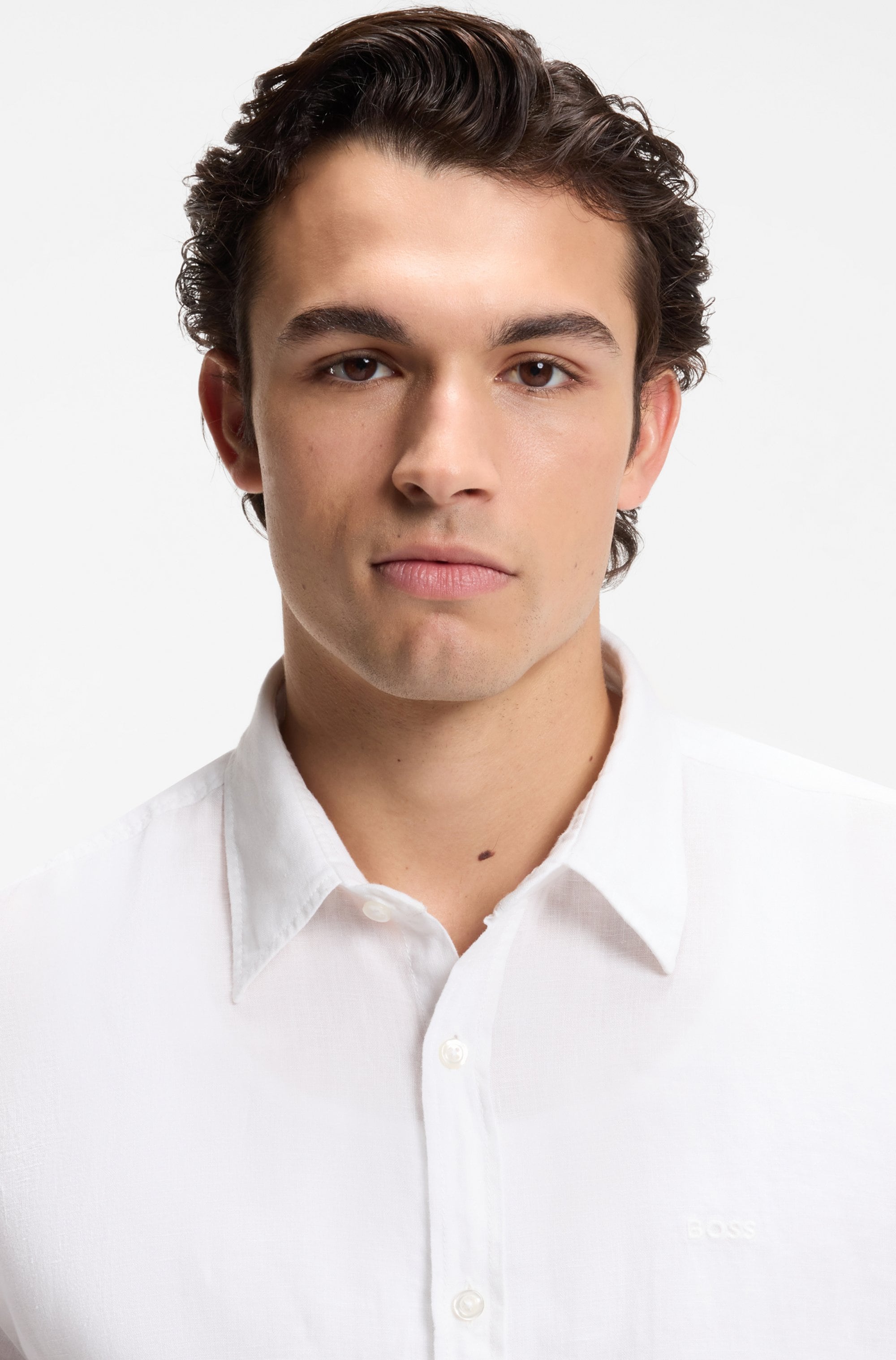 BOSS ORANGE Leinenhemd »Relegant 6 M« Kentkragen, reines Leinen, Regular Fit