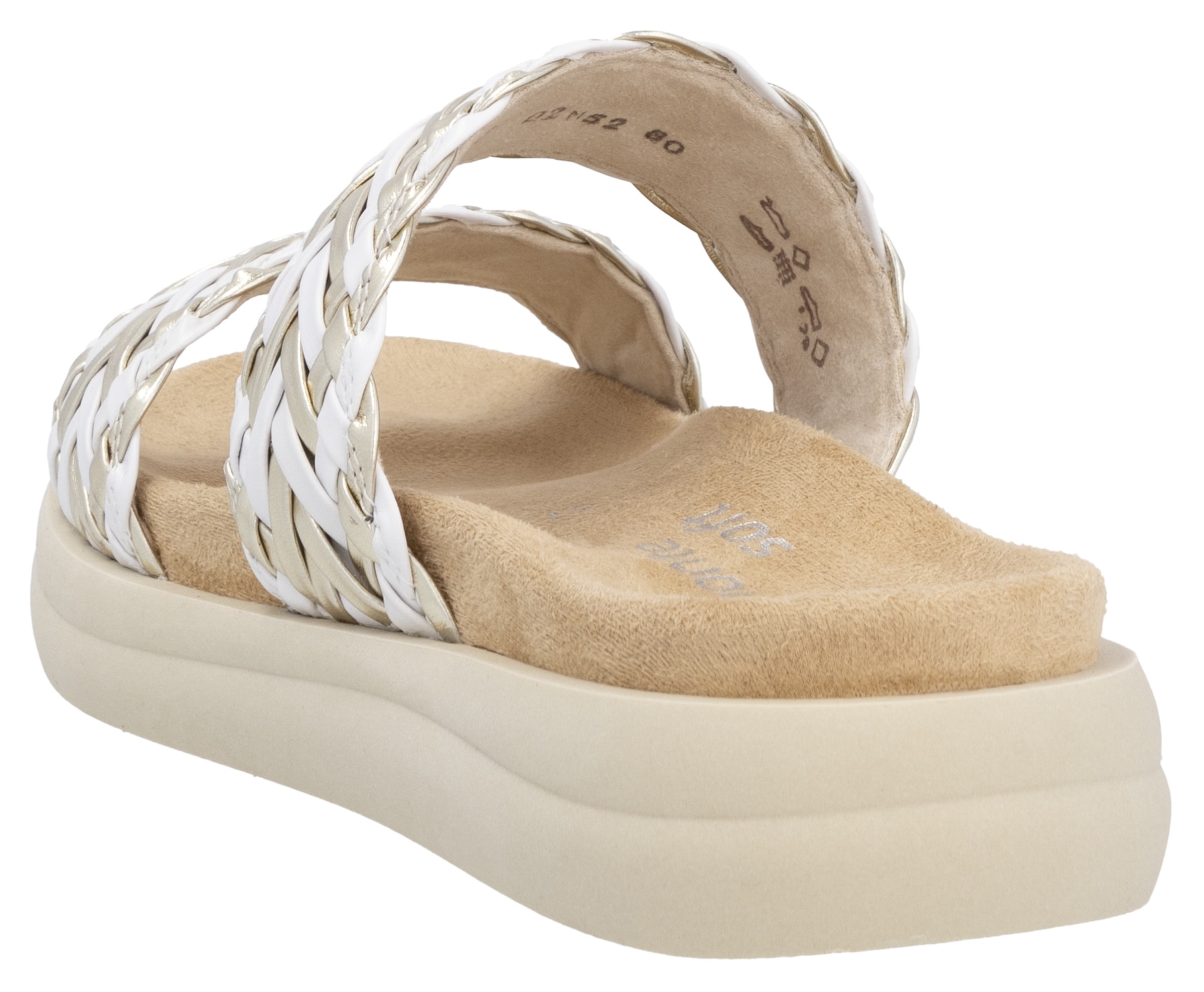 Remonte Pantolette, Plateau, Bequemschuh, Sommerschuh mit Riemchen in Flechtoptik