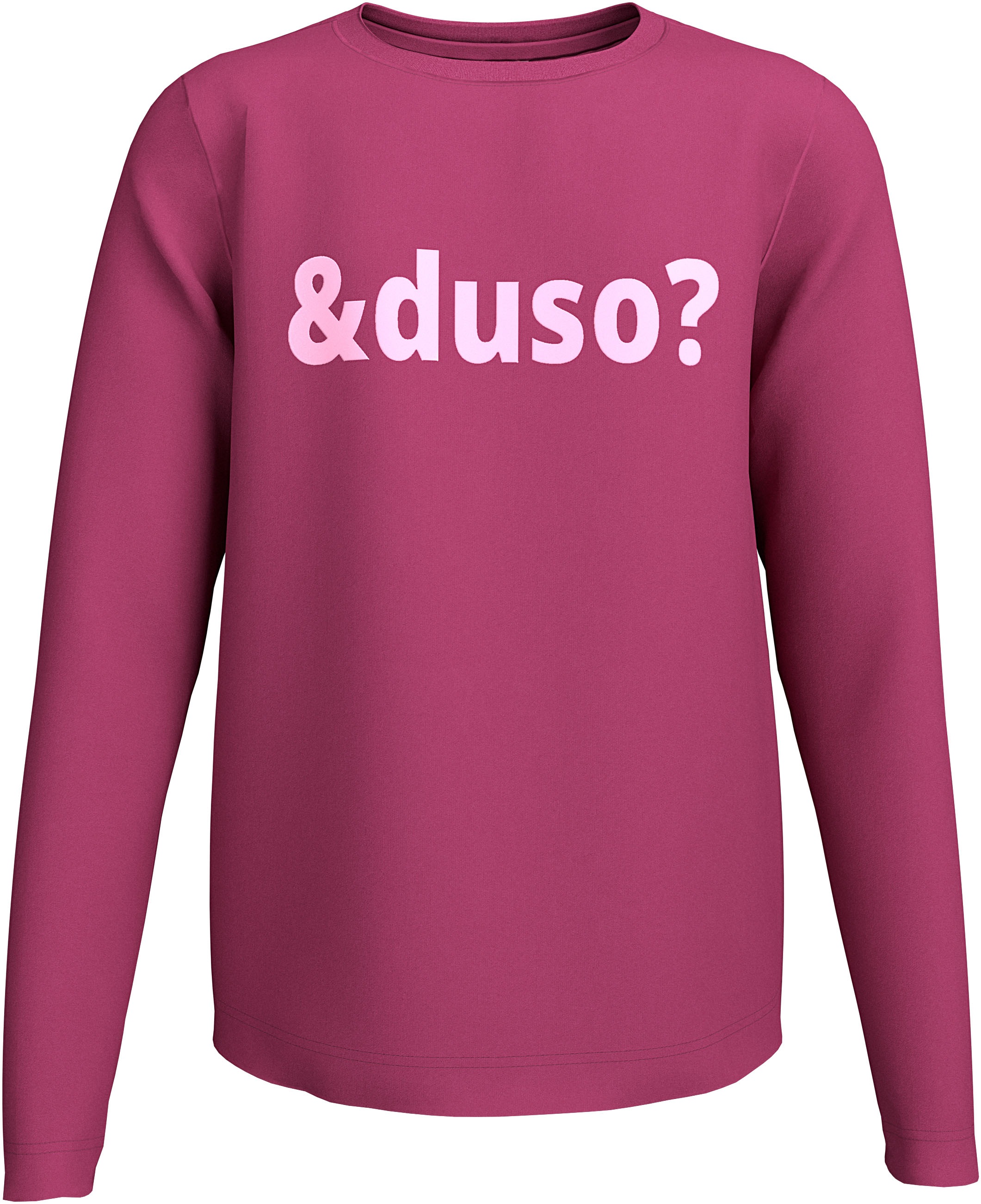 KIDSWORLD Langarmshirt »Spruch: &duso?« Lässiger Sprüche-Print