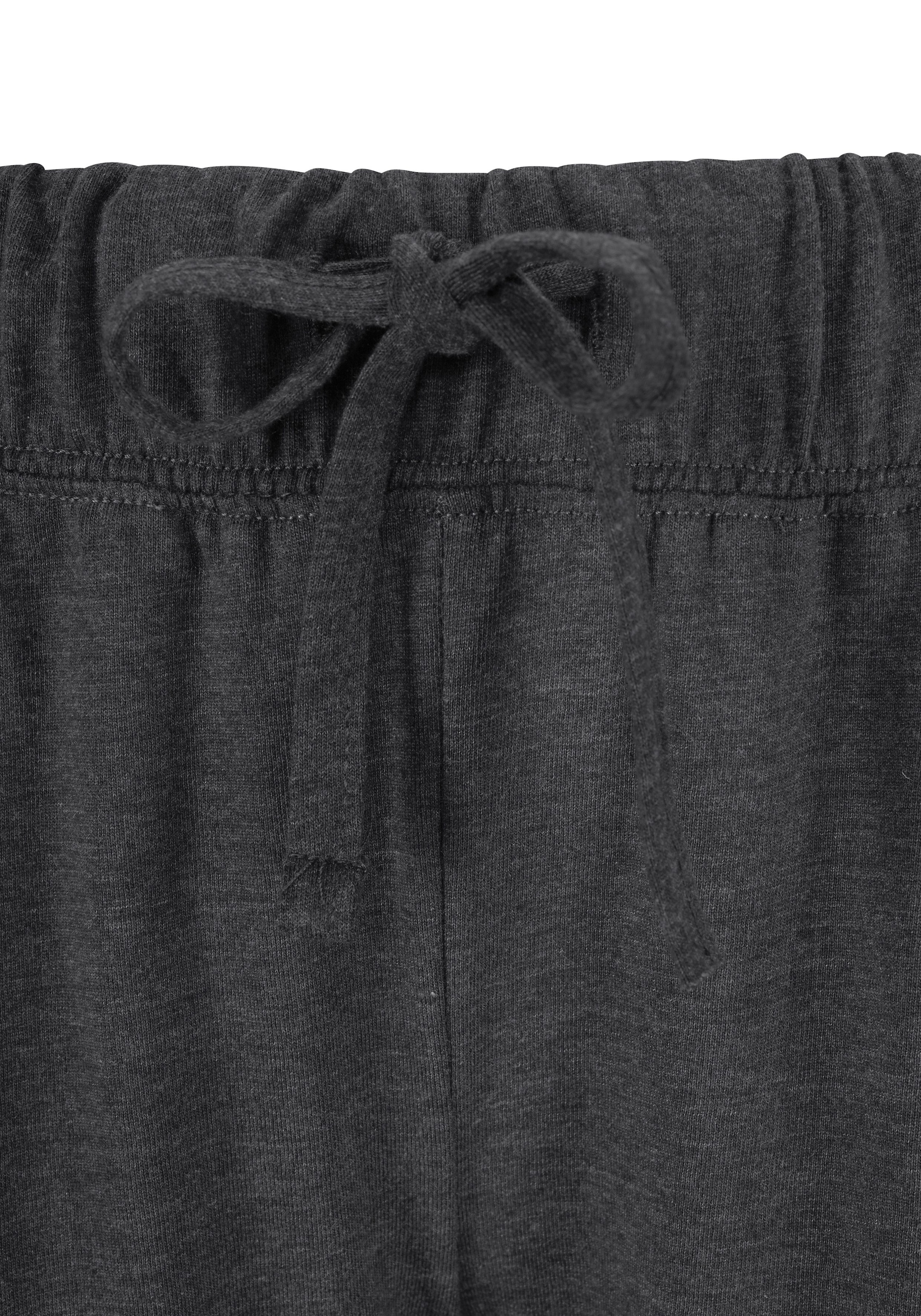 Arizona Pyjama, (2 tlg.), in melierter Qualität mit Knopfleiste
