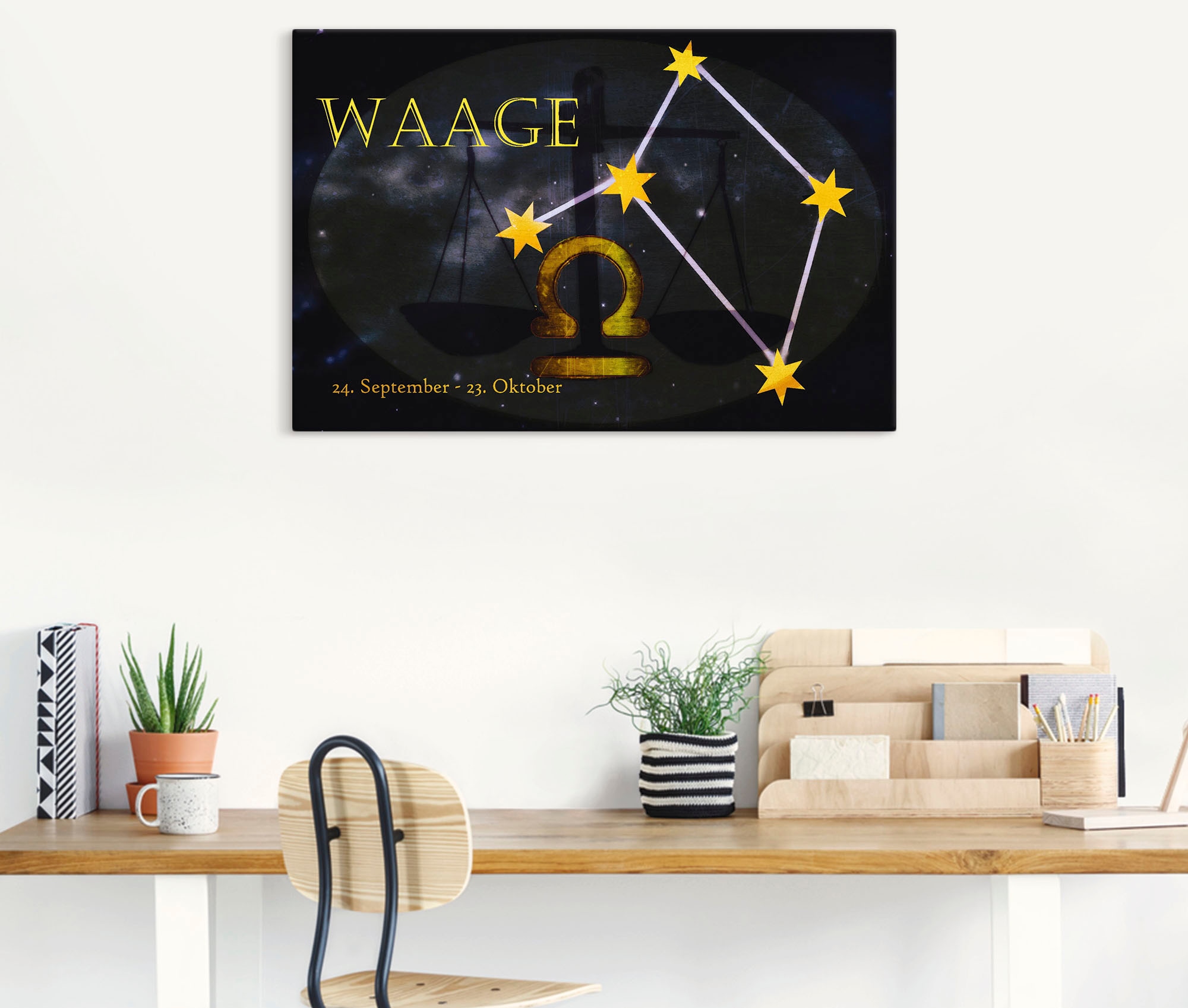 Artland Wandbild »Sternzeichen - Waage«, Bilder von Sternzeichen, (1 St.),  als Alubild, Leinwandbild, Wandaufkleber oder Poster in versch. Größen  bequem kaufen