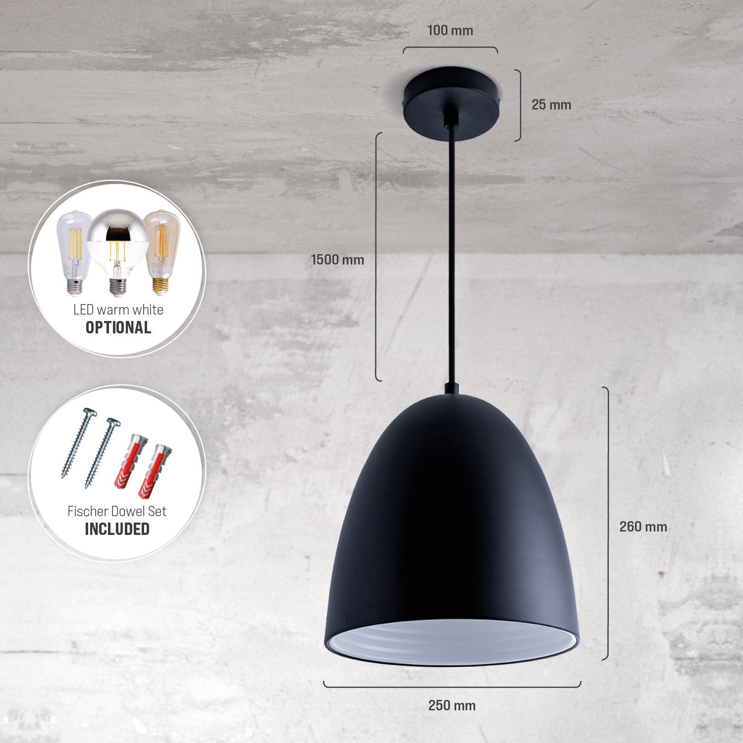 Paco Home Pendelleuchte »JACK«, 1 flammig, Leuchtmittel E27 | ohne Leuchtmittel, Küchenlampe Hängelampe Esszimmer Esstischlampe Innen Gold Weiß