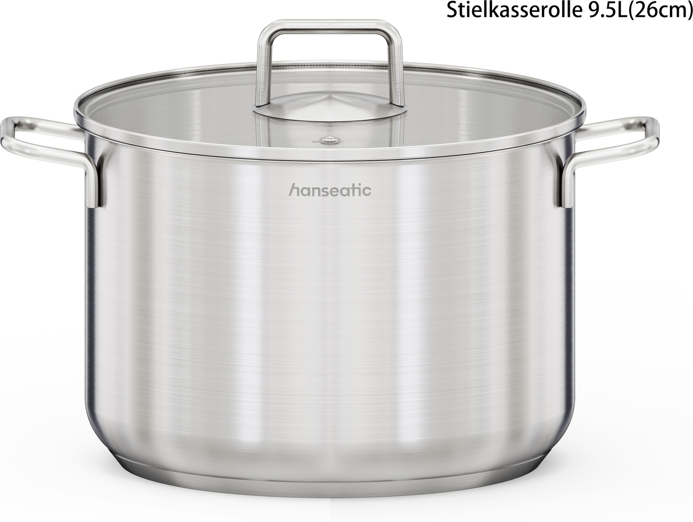 Hanseatic Kochtopf »BASIC, Fassungsvermögen 9,5 l« 1 tlg. Edelstahl 18/10