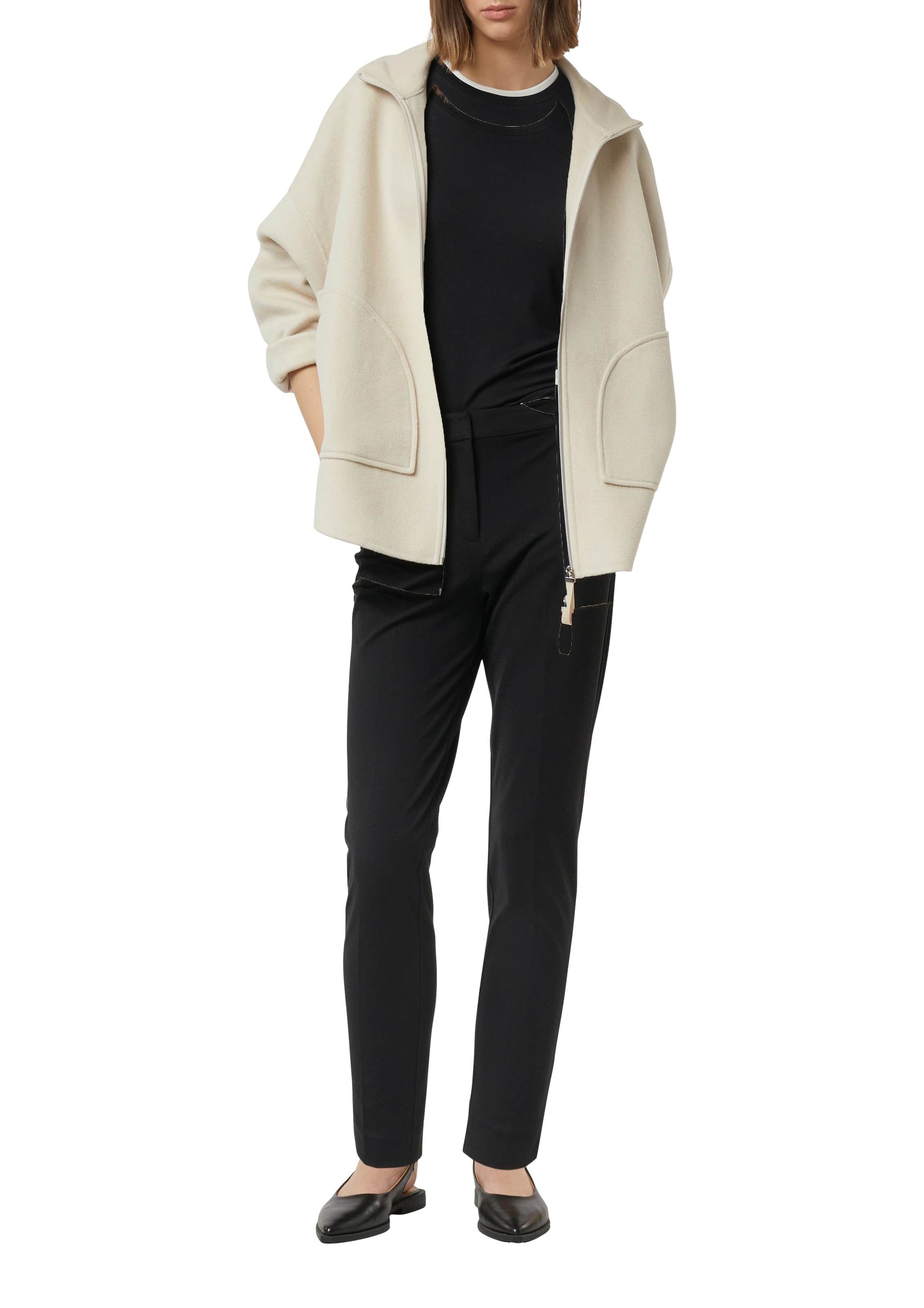 Comma Stoffhose  mit Bundfalte und Viskose-Stretch