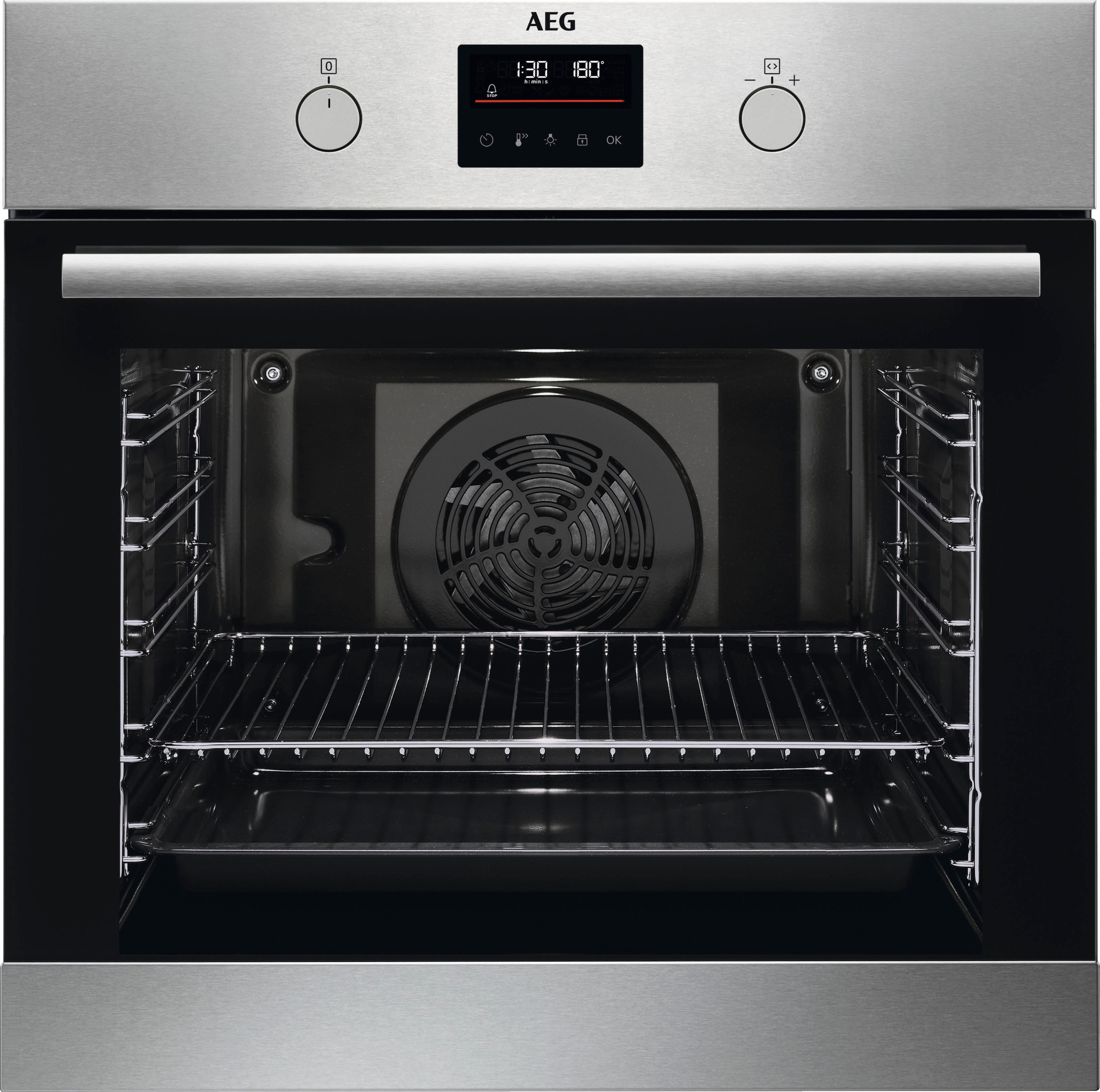 AEG Einbaubackofen 6000 »BPS335061M 949 498 251«, mit 1-fach-Teleskopauszug, Pyrolyse-Selbstreinigung