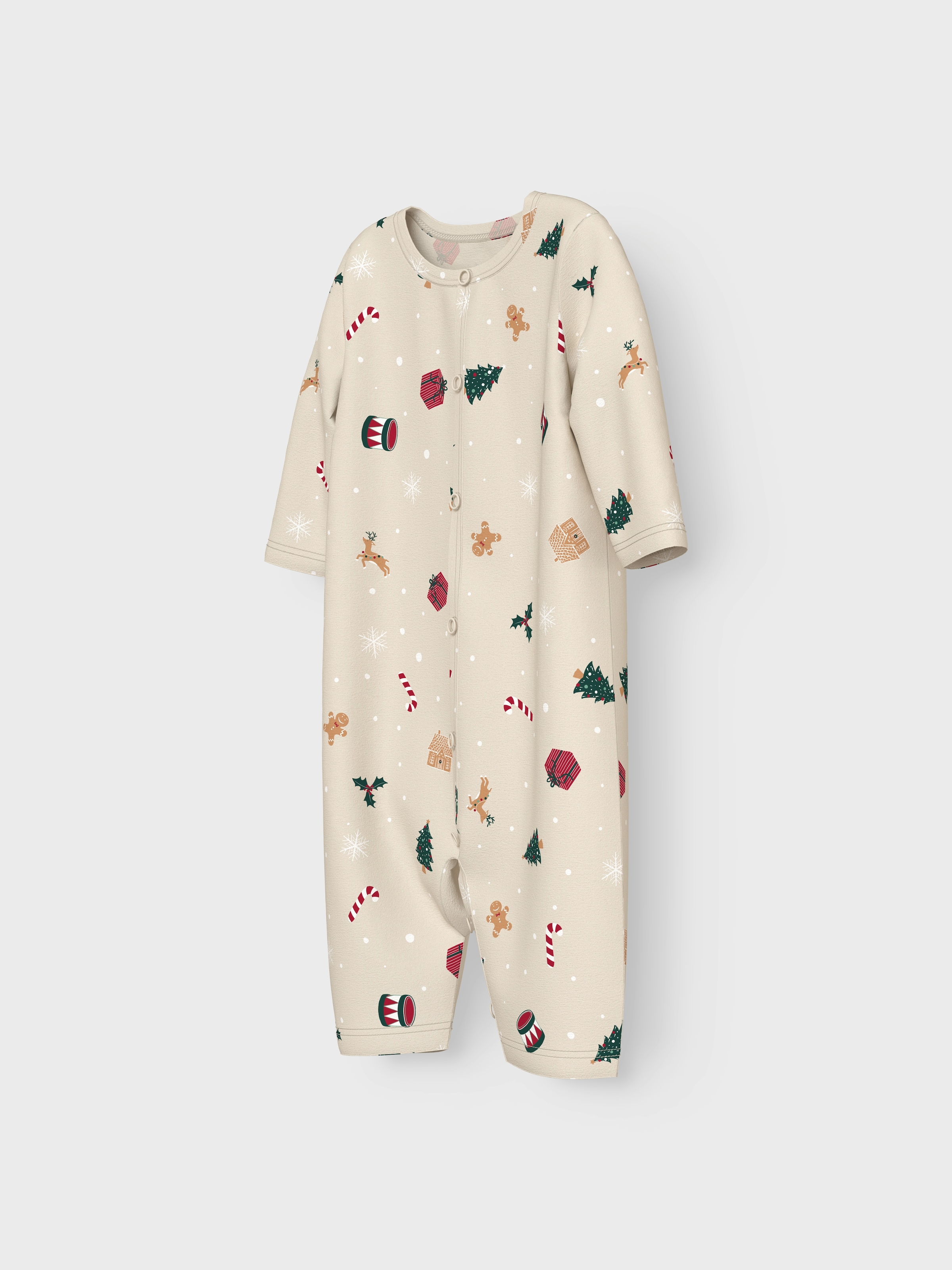 Name It Strampler »NBNVISMAS LS NIGHTSUIT« mit Weihnachtsmotiv