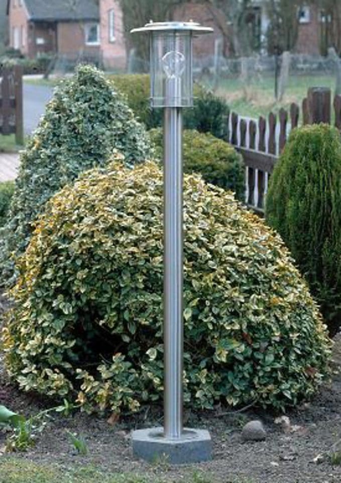 Brilliant Außen-Stehlampe »YORK«, 1 flammig, Leuchtmittel E27 | ohne Leuchtmittel, 100cm Höhe, E27 max. 40W, LED geeignet, aus rostfreiem Edelstahl