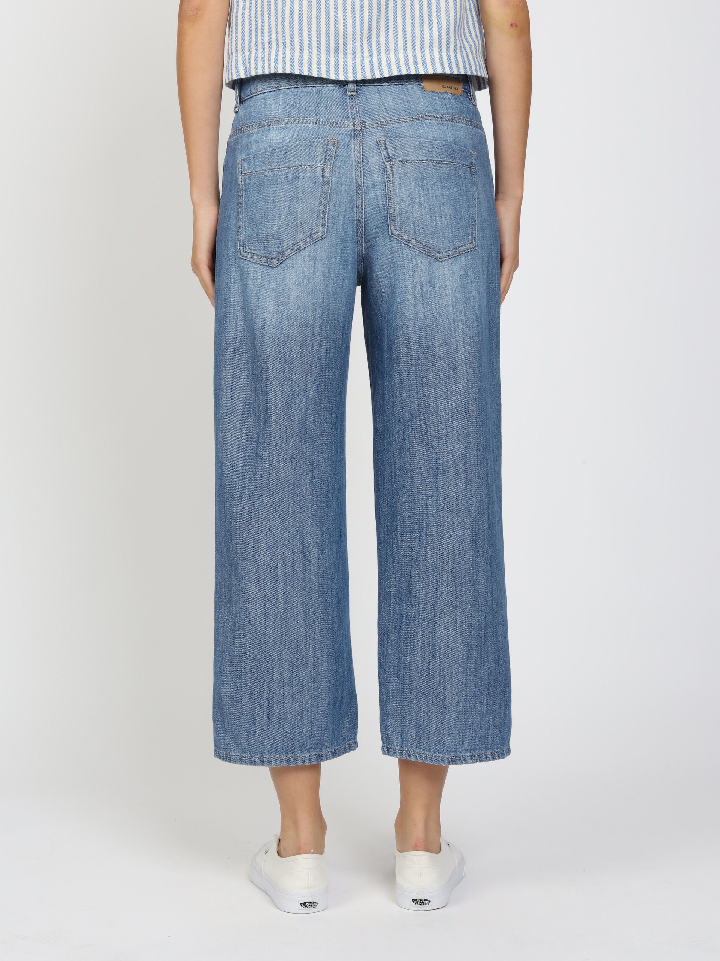 GANG Weite Jeans »94CAROL CULOTTE« Light Denim, 5-Pocket-Stil