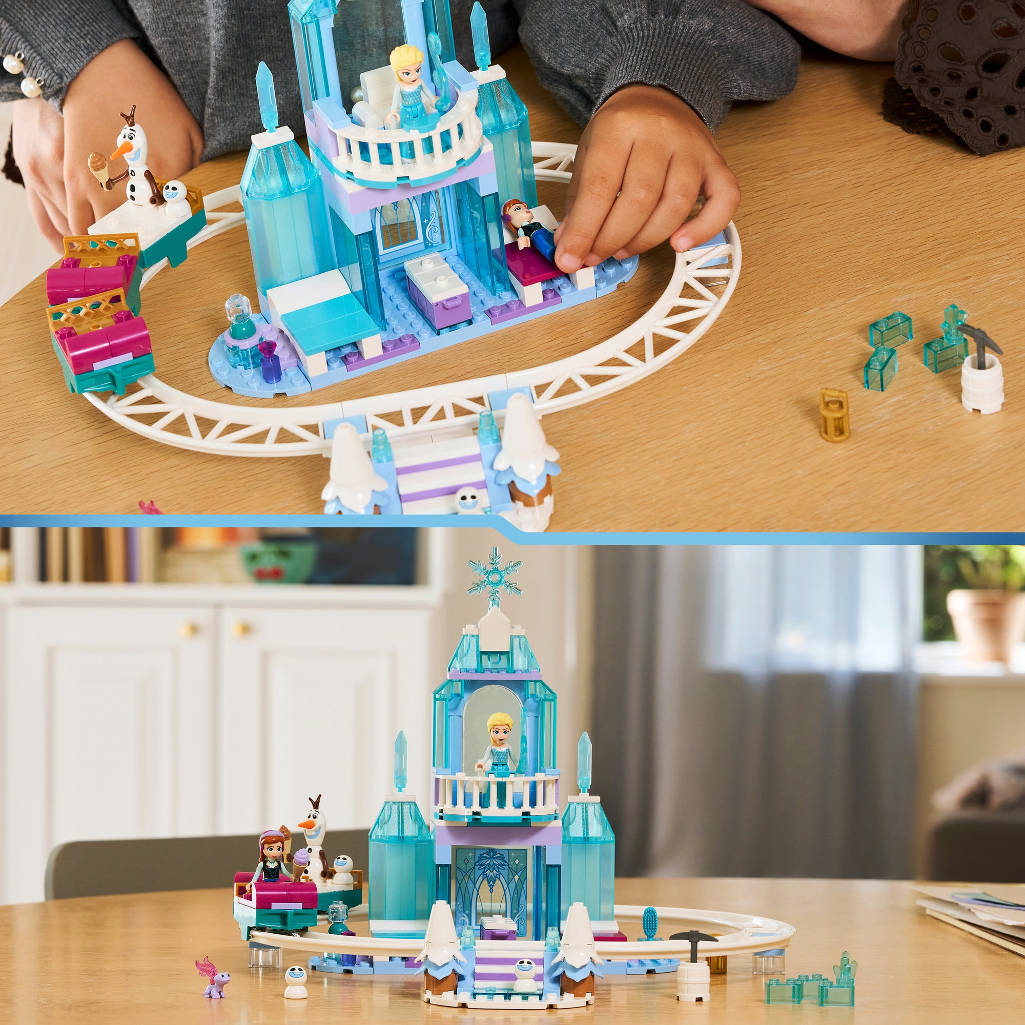 LEGO® Konstruktionsspielsteine »Elsas Schlittenfahrt um den Eispalast (43281), LEGO Disney Princess« Made in Europe