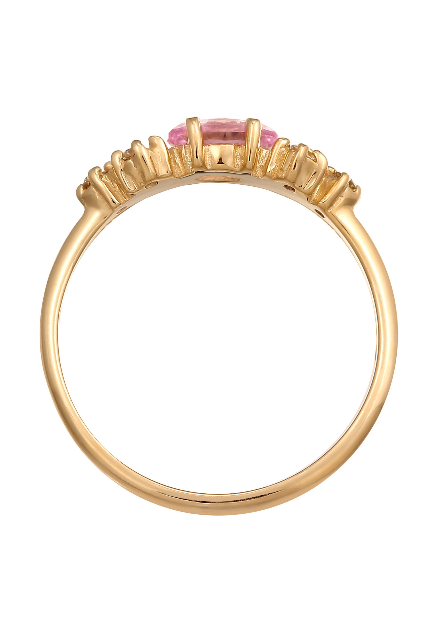 HAZE & GLORY Silberring »Ring Diamant Synthetisch Saphir Topas 375 Gelbgold«