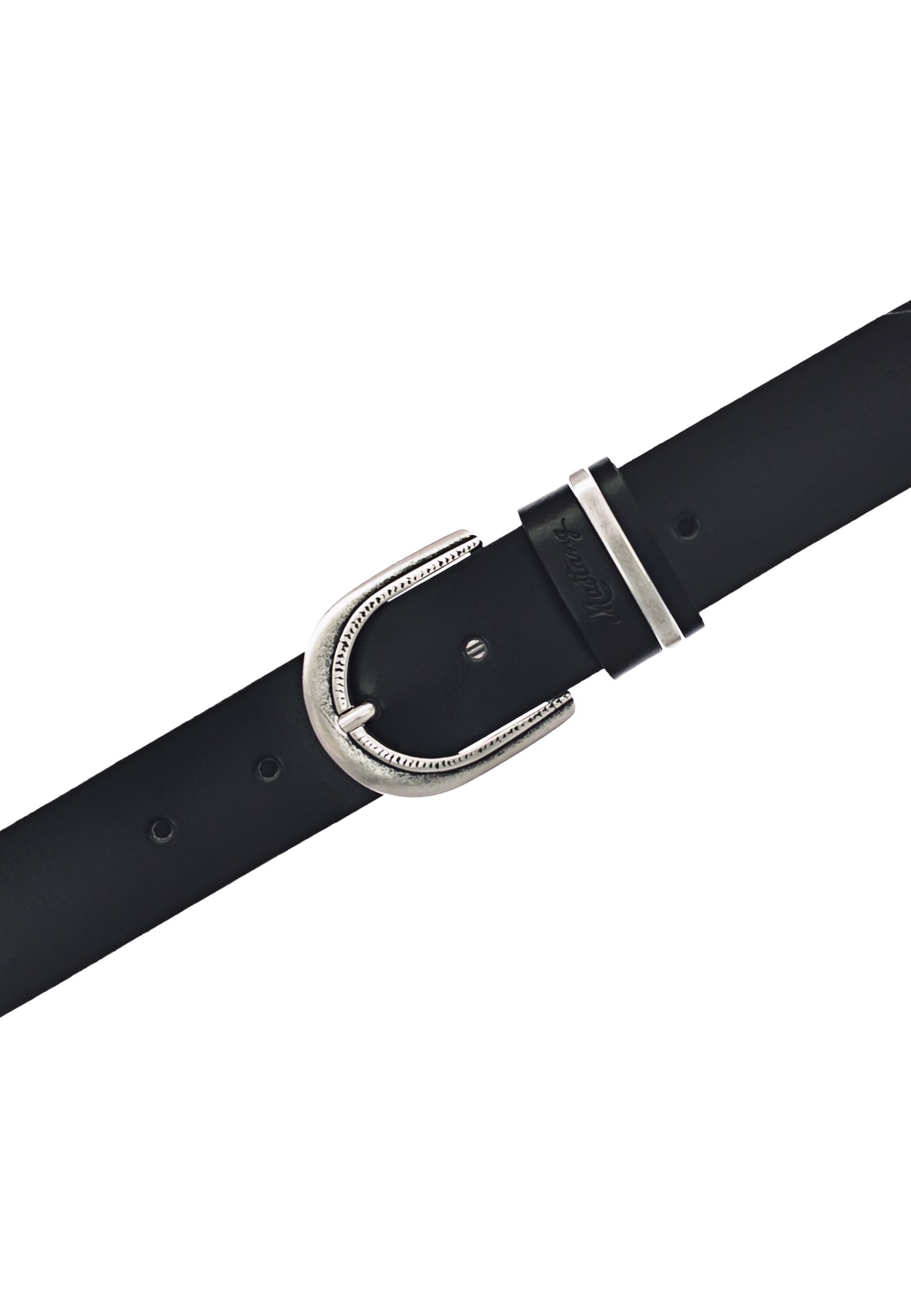 MUSTANG Ledergürtel Mit dunklen Airbrushkanten und einer ovalen Dornschließe, 3,5 cm