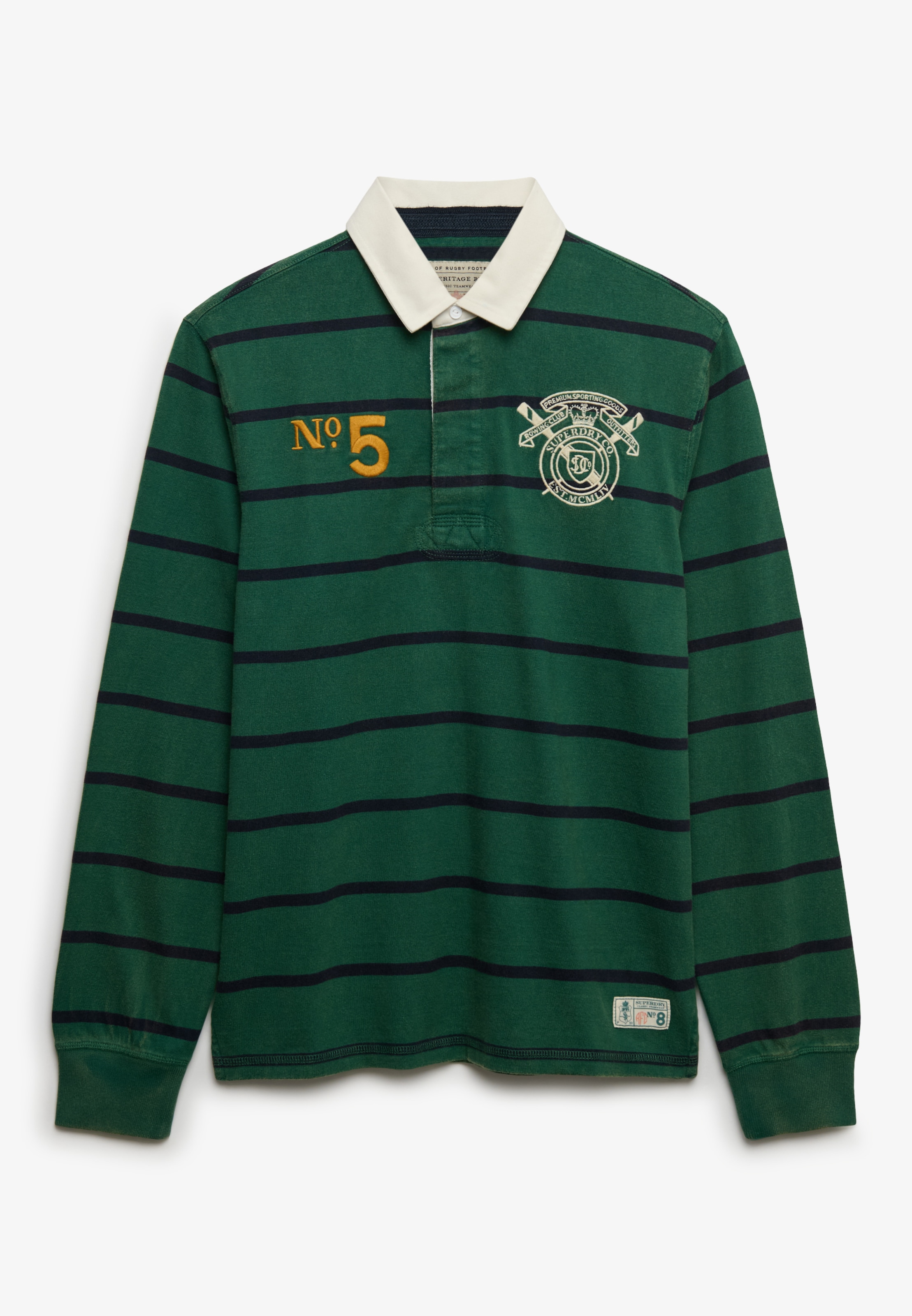Superdry Langarmshirt »DOUBLE EMBLEM STRIPE RUGBY«