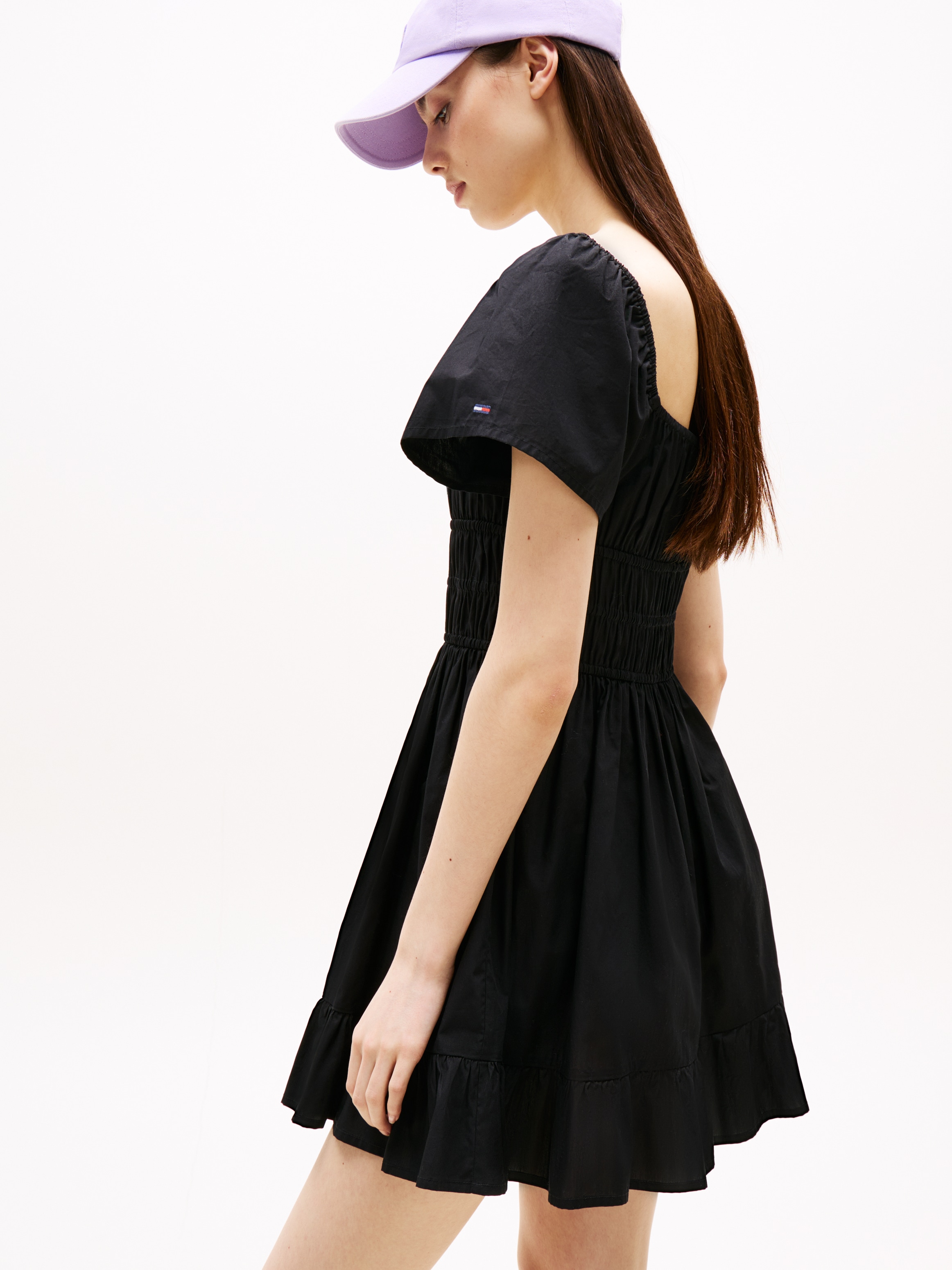 Tommy Jeans Minikleid »TJW ROUCHE MINI POPLIN DRESS EXT«