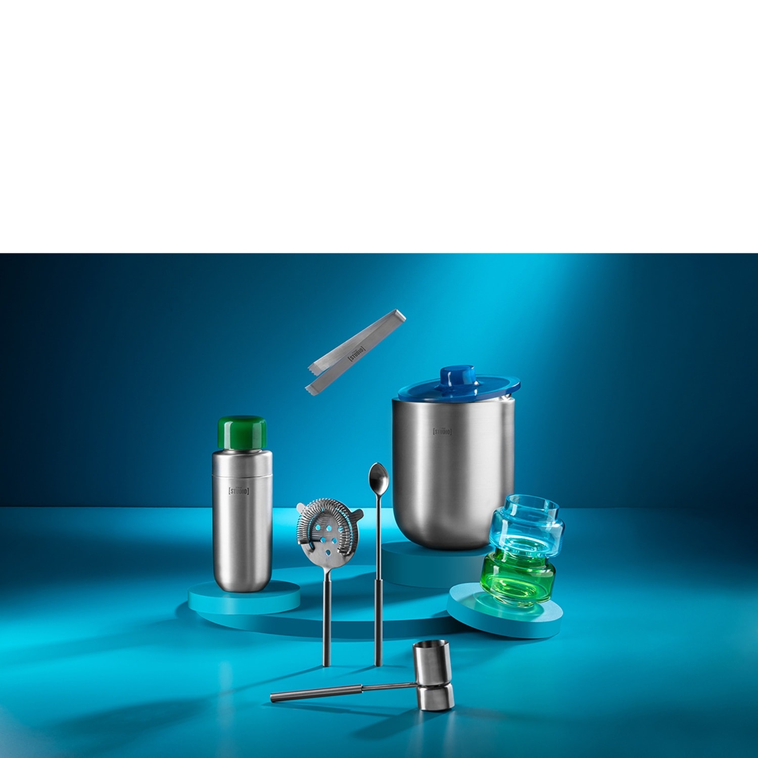 FINK STUDIO Cocktail-Set »ALL IN ONE« bestehend aus Sieb, Rührlöffel, Flaschenöffner, Barmaß