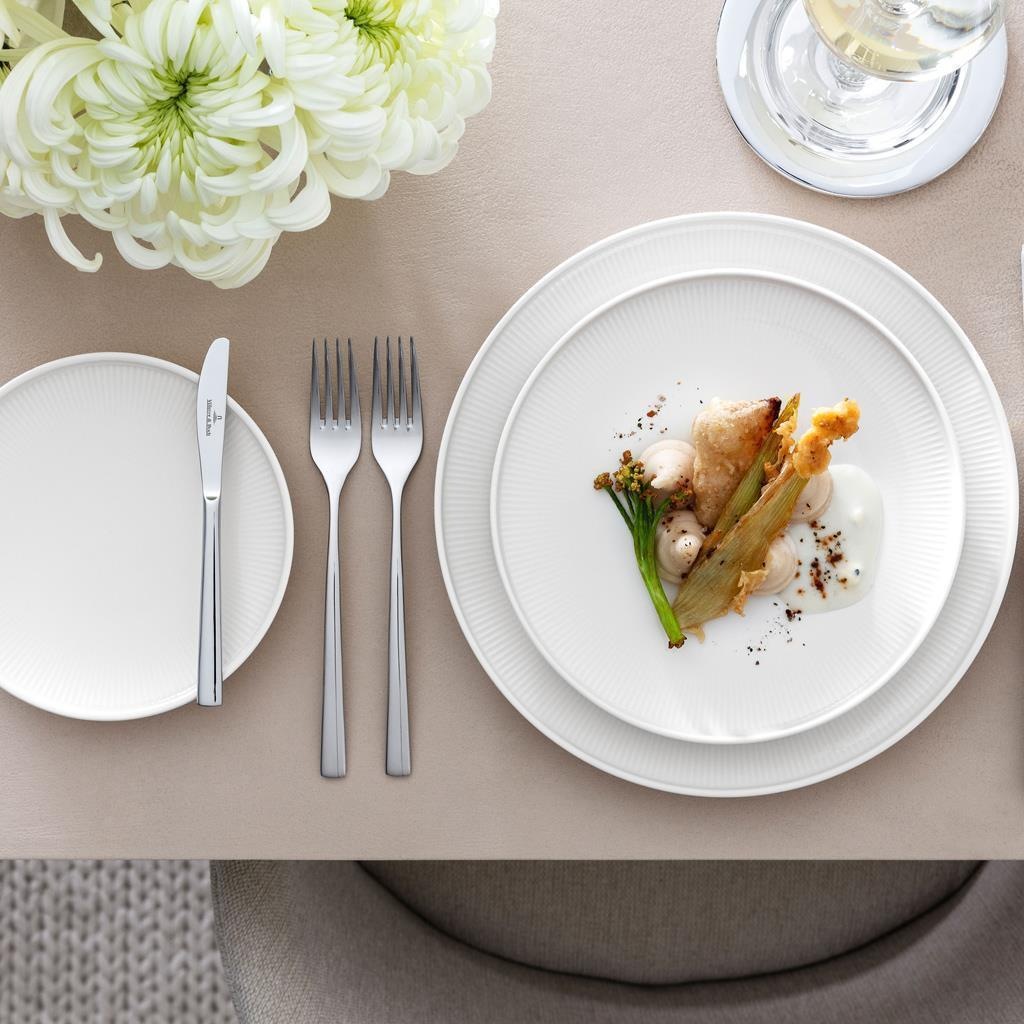 Villeroy & Boch Geschirr-Set »Kombiservice Afina 30er Set weiß« Spülmaschinengeeignet, Mikrowellenfest