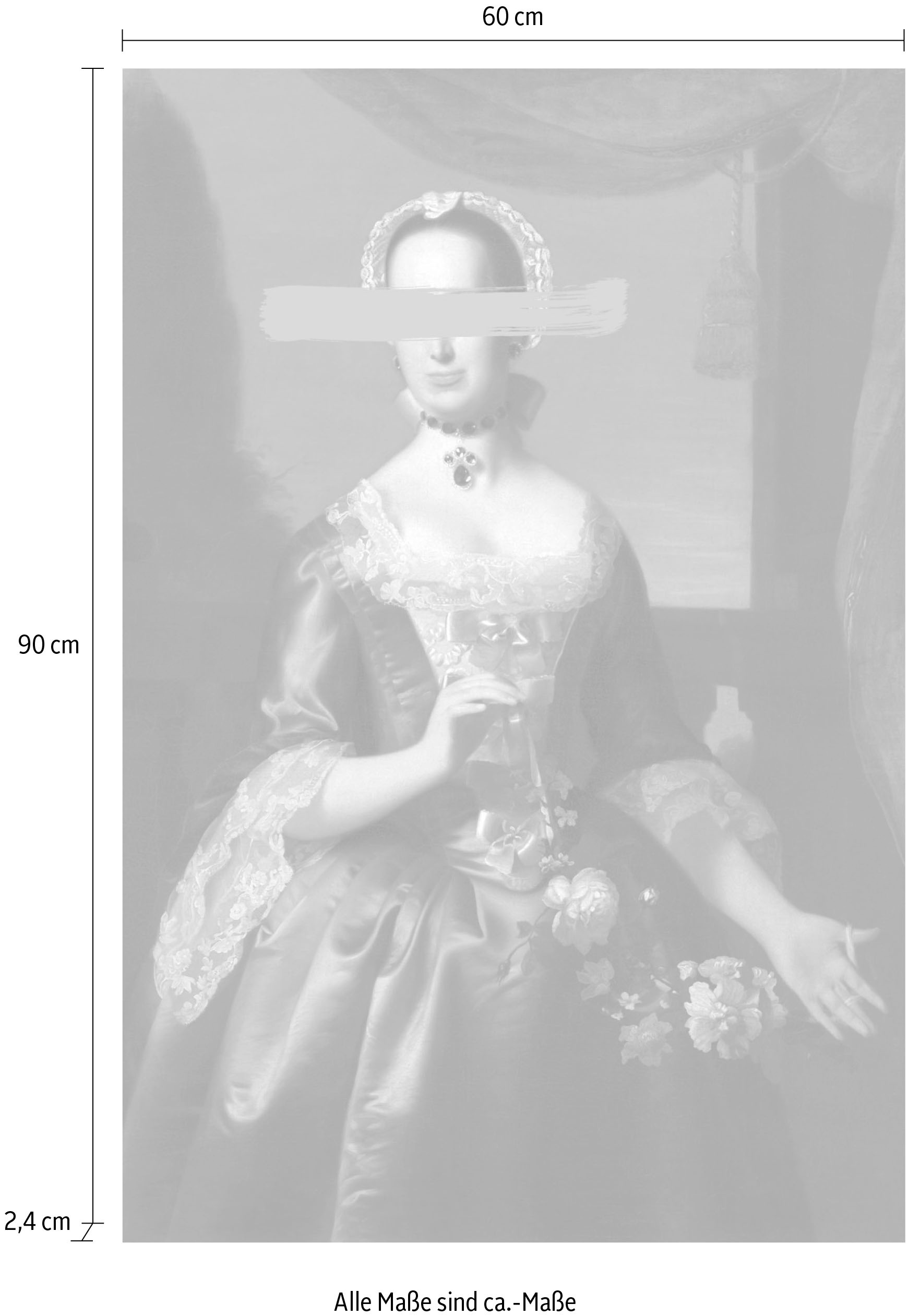 queence Acrylglasbild »Frau mit Farbklecks« Bilder von Frauen | Formen | Frau | Gemälde | Historische Persönlichkeiten | Kunst Fine Art-Print in Galeriequalität
