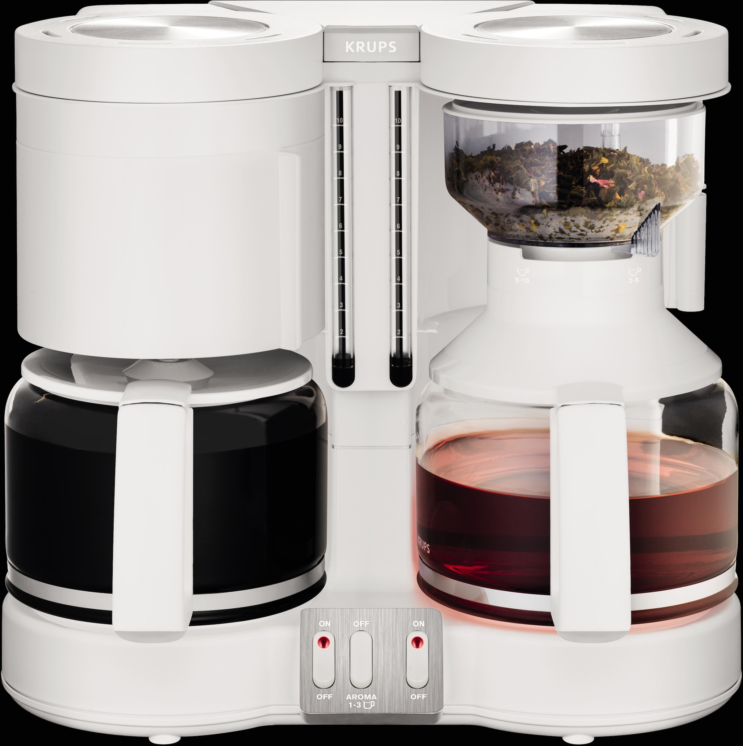 Krups Filterkaffeemaschine »Duothek Plus KM8501«, 1 l Kaffeekanne,  Papierfilter, 1x4, Kombiautomat für Kaffee und Tee mit 3 Jahren XXL  Garantie