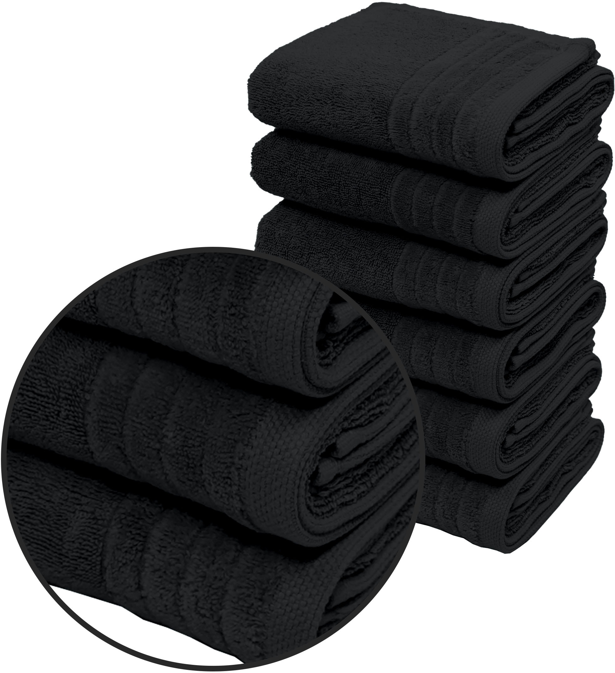 my home Handtücher »Sanremo Premium, Premium Handtücher, 600 gr/m², 40x70cm« mit Bordüre, flauschig und weich, Händehandtücher, 5 Jahre Garantie