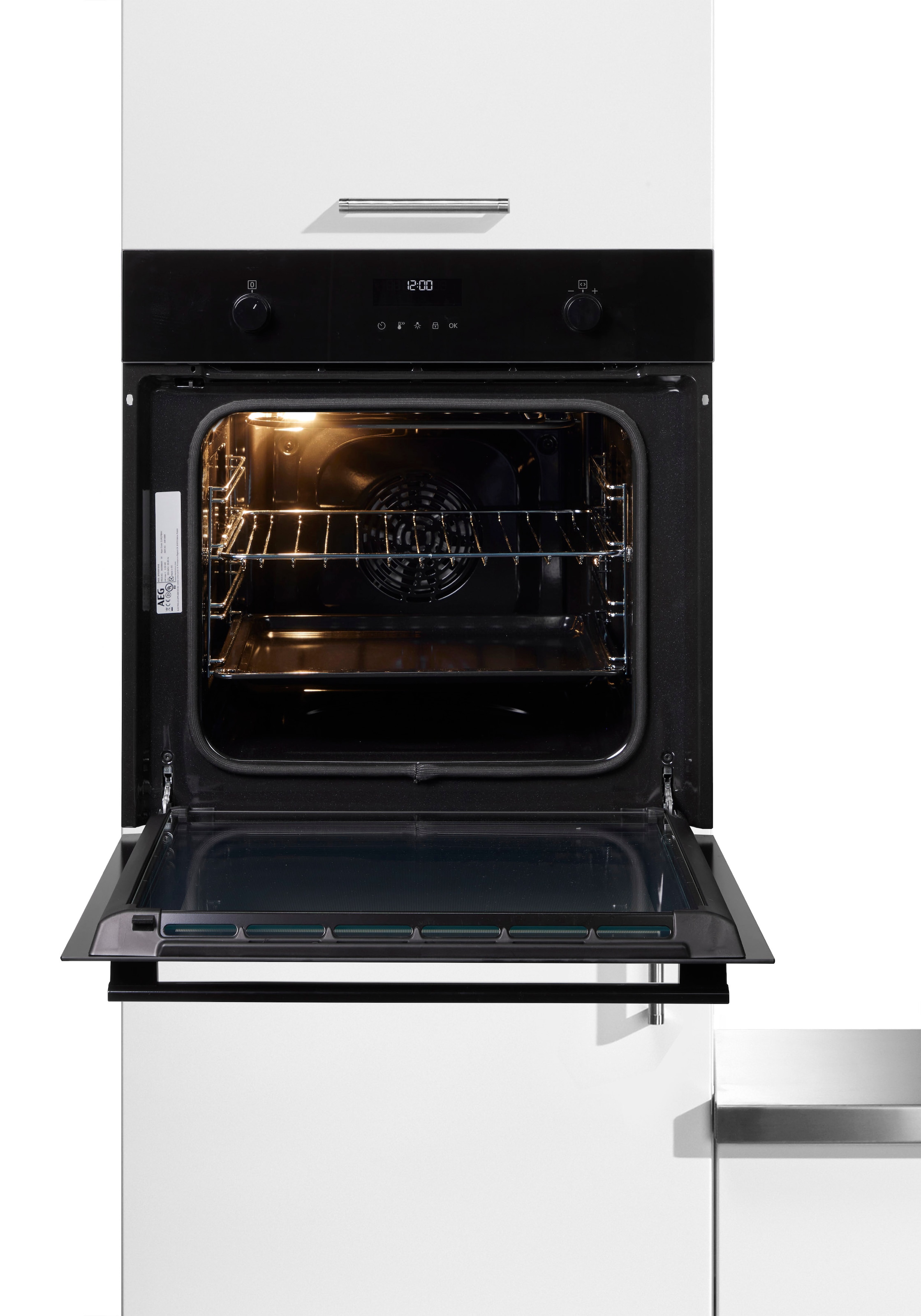 AEG Pyrolyse Backofen Serie 6000 »BPE53516AB«, Pyrolyse-Selbstreinigung, Heißluftsystem, Pizza- und Grillstufe