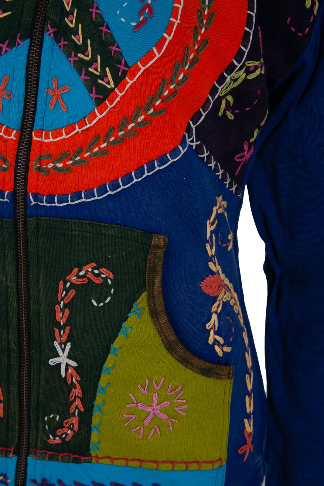 DEPROC Active Fleecejacke »Patchwork NUNAVUT FLOWER POWER Blue Sky & Color SUMMER«