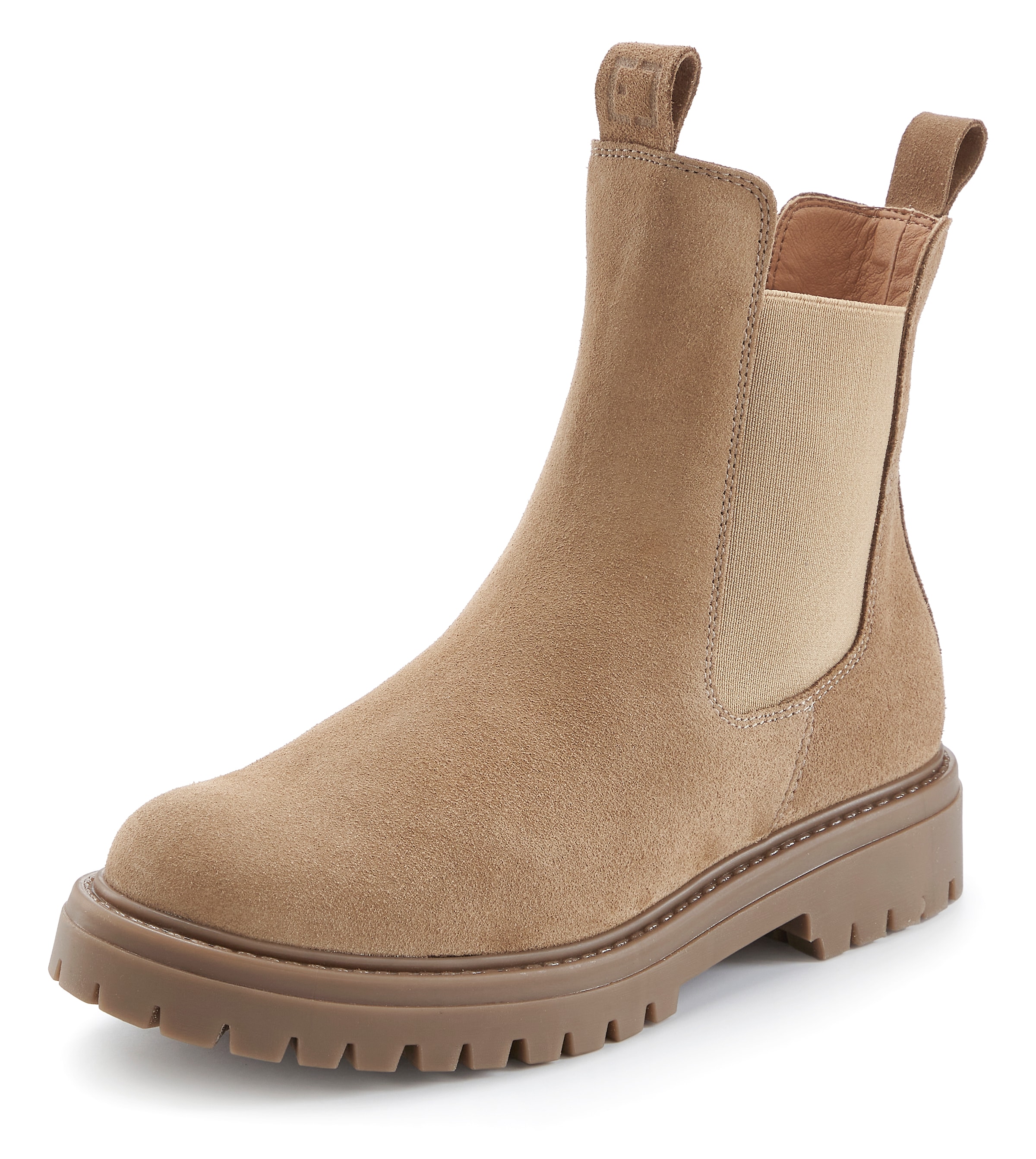 Elbsand Stiefelette »Schlupfstiefel, Bikerboots, Sommerstiefelette, Lederstiefelette«  Chelseaboots aus weichem Leder mit Stretch-Einsätzen