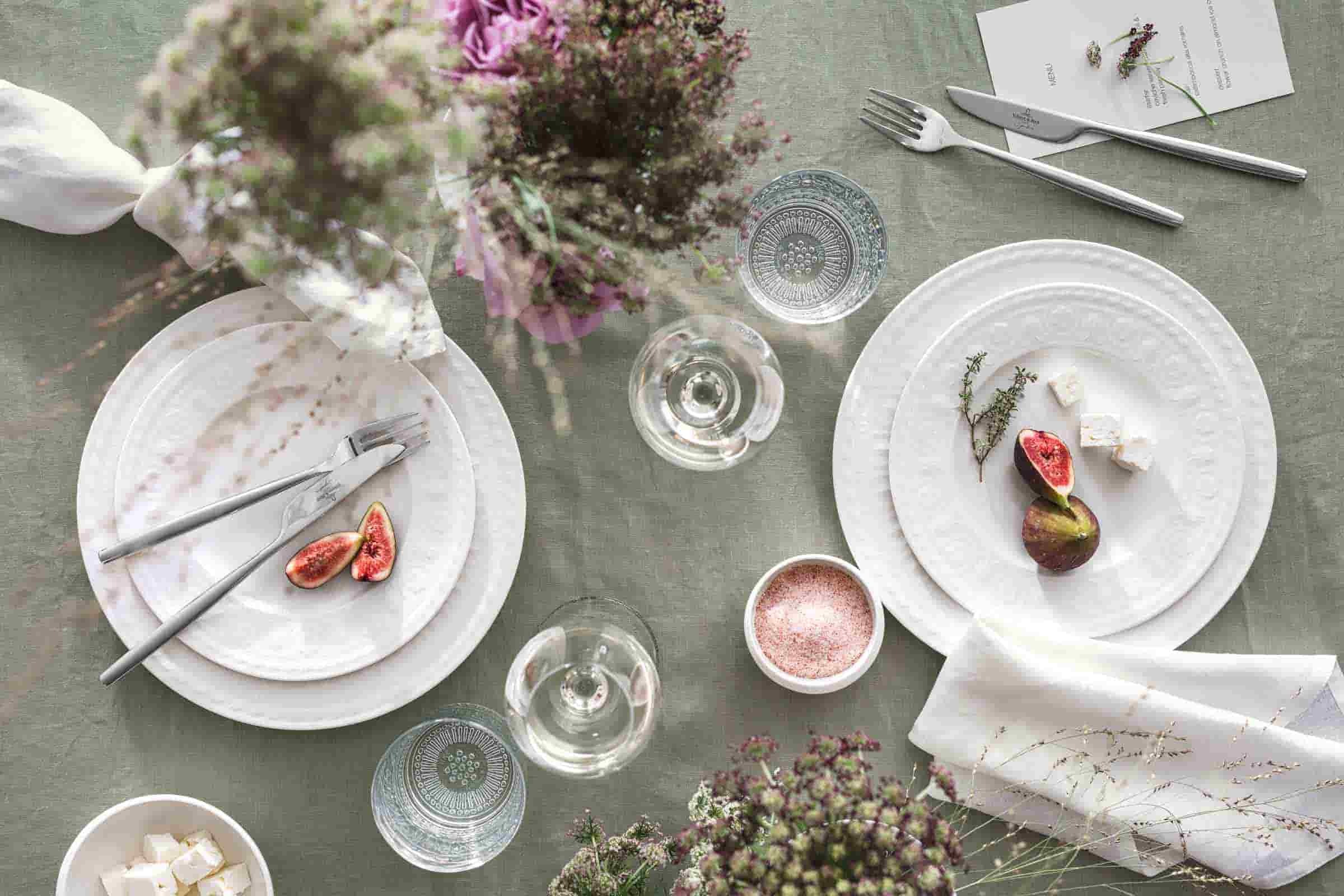 Villeroy & Boch Geschirr-Set »Teller-Set Cellini 12er Set weiß« Spülmaschinengeeignet, Mikrowellenfest