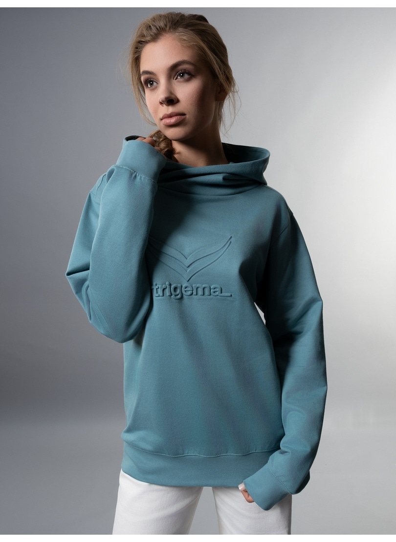 »TRIGEMA Kapuzenpullover Kapuzensweatshirt mit bei großem 3D-Motiv« Trigema