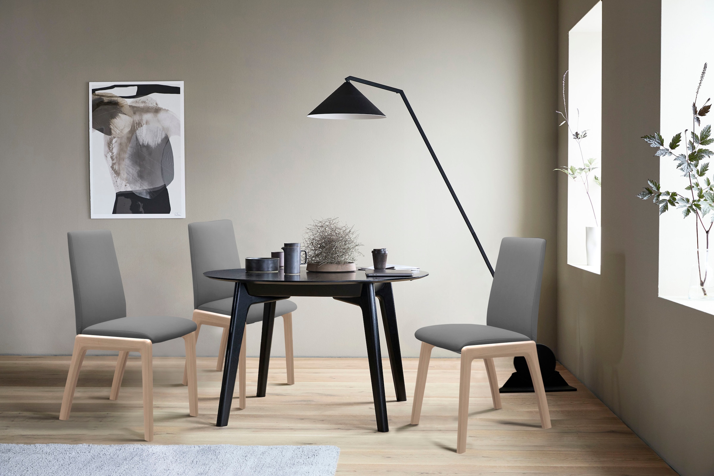 Stressless® Polsterstuhl »Laurel« () Low Back, Größe M, mit abgerundeten Beinen in Eiche natur