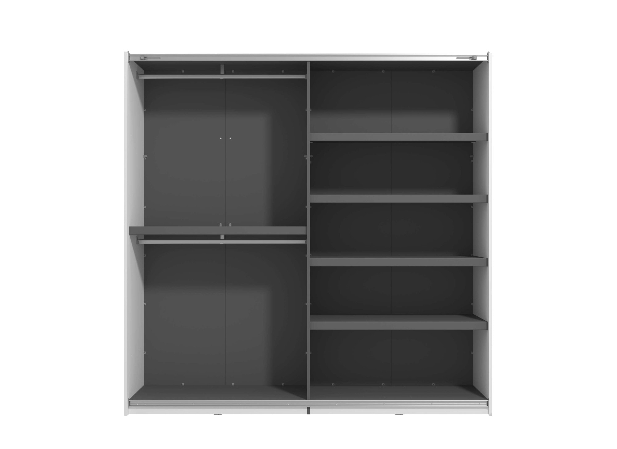 INOSIGN Schwebetürenschrank »Ascalon, mit Spiegel und Lamellen 3D, FSC-zertifiziert, Made in Europe«, 220x61x217,5cm, 3 verschiedene Innenaussattungen-individuell wählbar